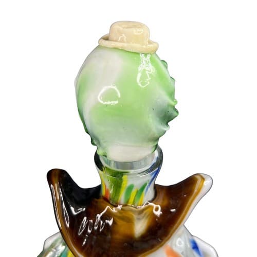VTG Murano Art Glass 13" Clown Decanter Bottle Hand Blown Style Figurine - Thumbnail 11