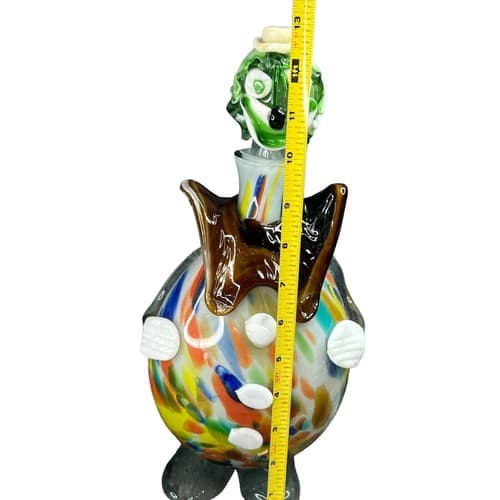 VTG Murano Art Glass 13" Clown Decanter Bottle Hand Blown Style Figurine - Thumbnail 15