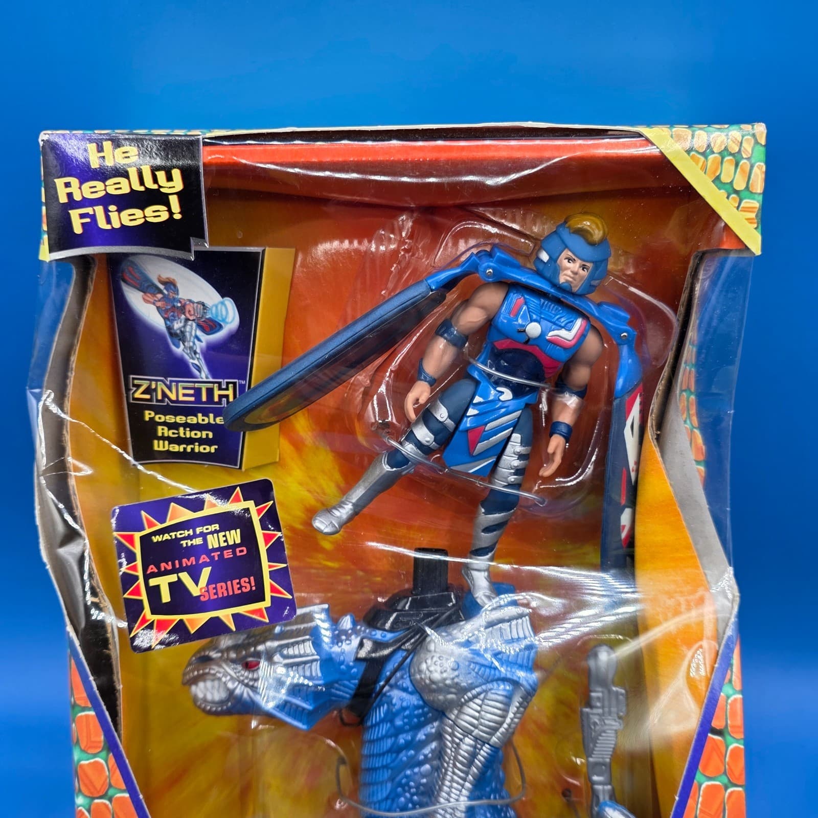 Dragon Flyz Z'NETH Launcher Flying Toy Galoob 66220 New Vintage 1996 RARE - Thumbnail 2