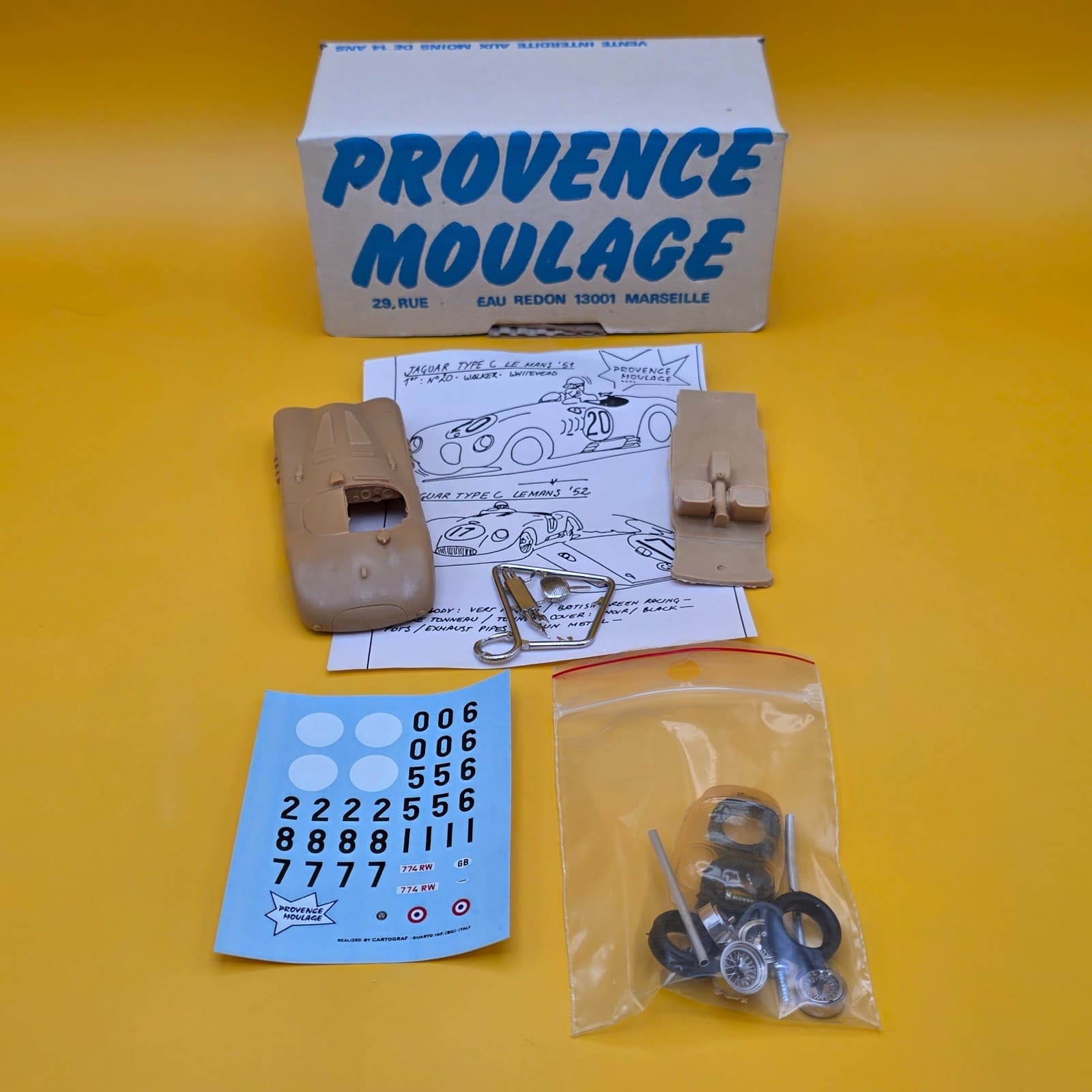 Provence Moulage 1/43 Scale Jaguar C-1 Le Mans 1953 MODEL KIT - Thumbnail 2