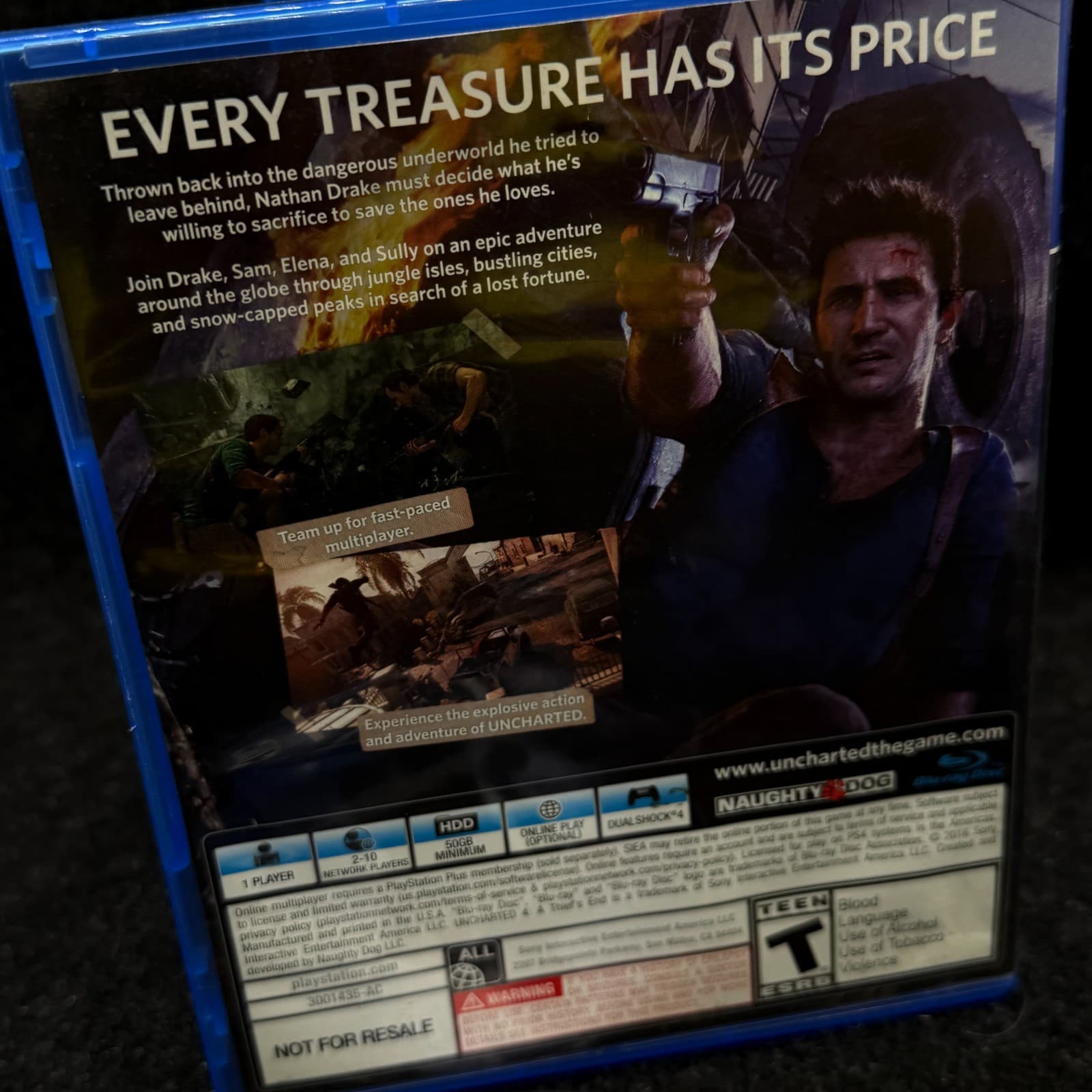 Uncharted 4: A Thief's End - Sony PlayStation 4 No Manual PS4 - Thumbnail 2