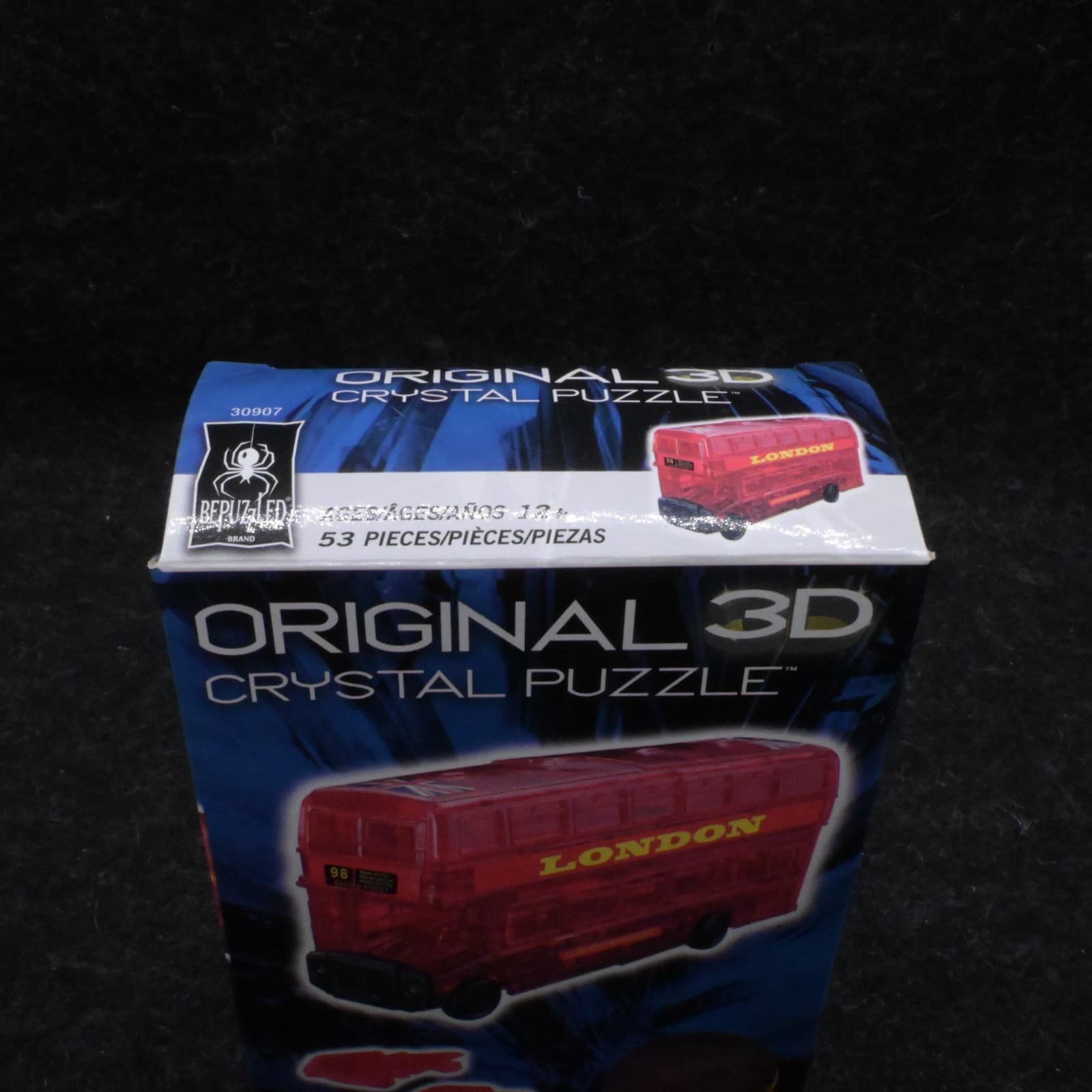 BePuzzled 3D Crystal Puzzle London Bus Red – 53 Piece Level 2 Model Toy - Thumbnail 4