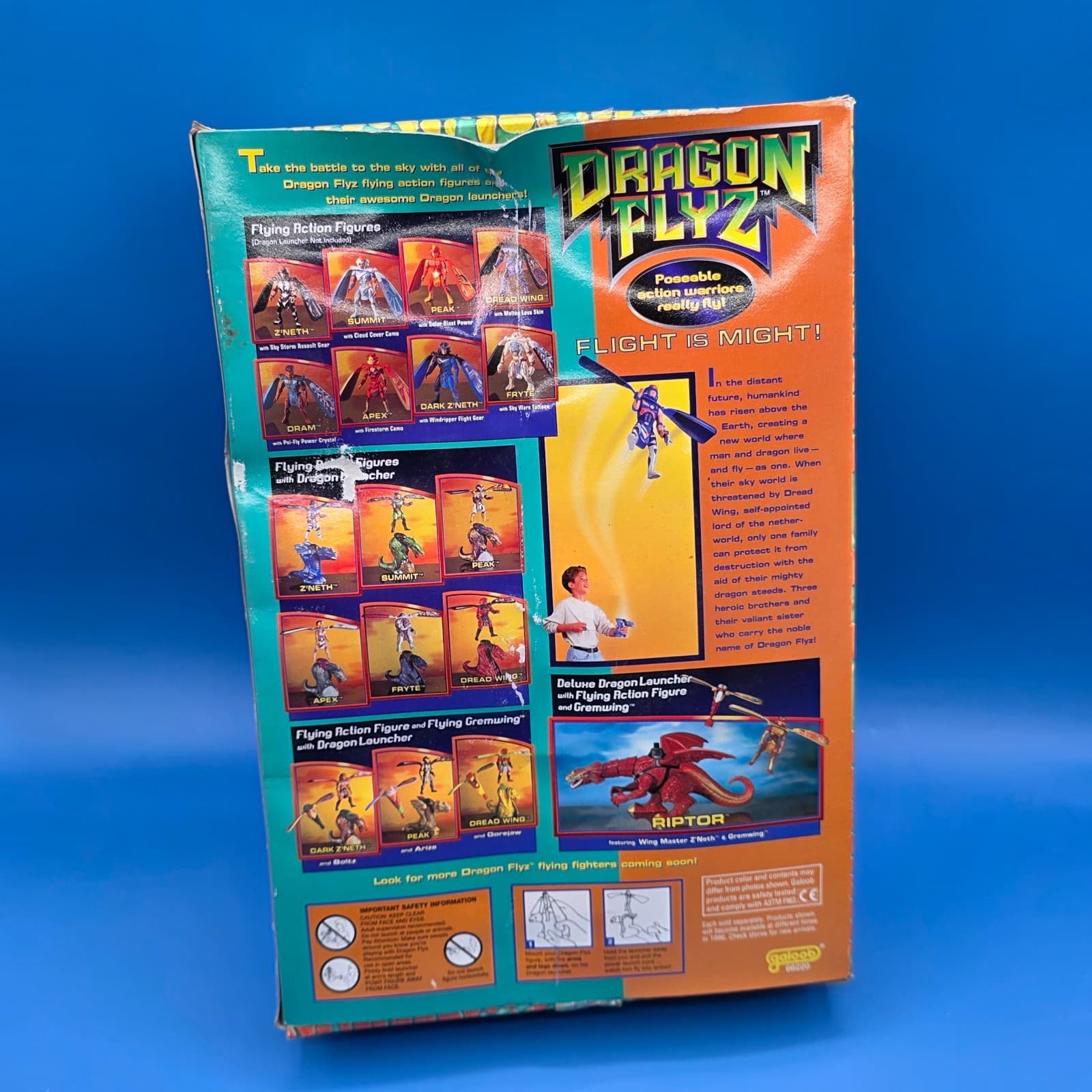Dragon Flyz Z'NETH Launcher Flying Toy Galoob 66220 New Vintage 1996 RARE - Thumbnail 3