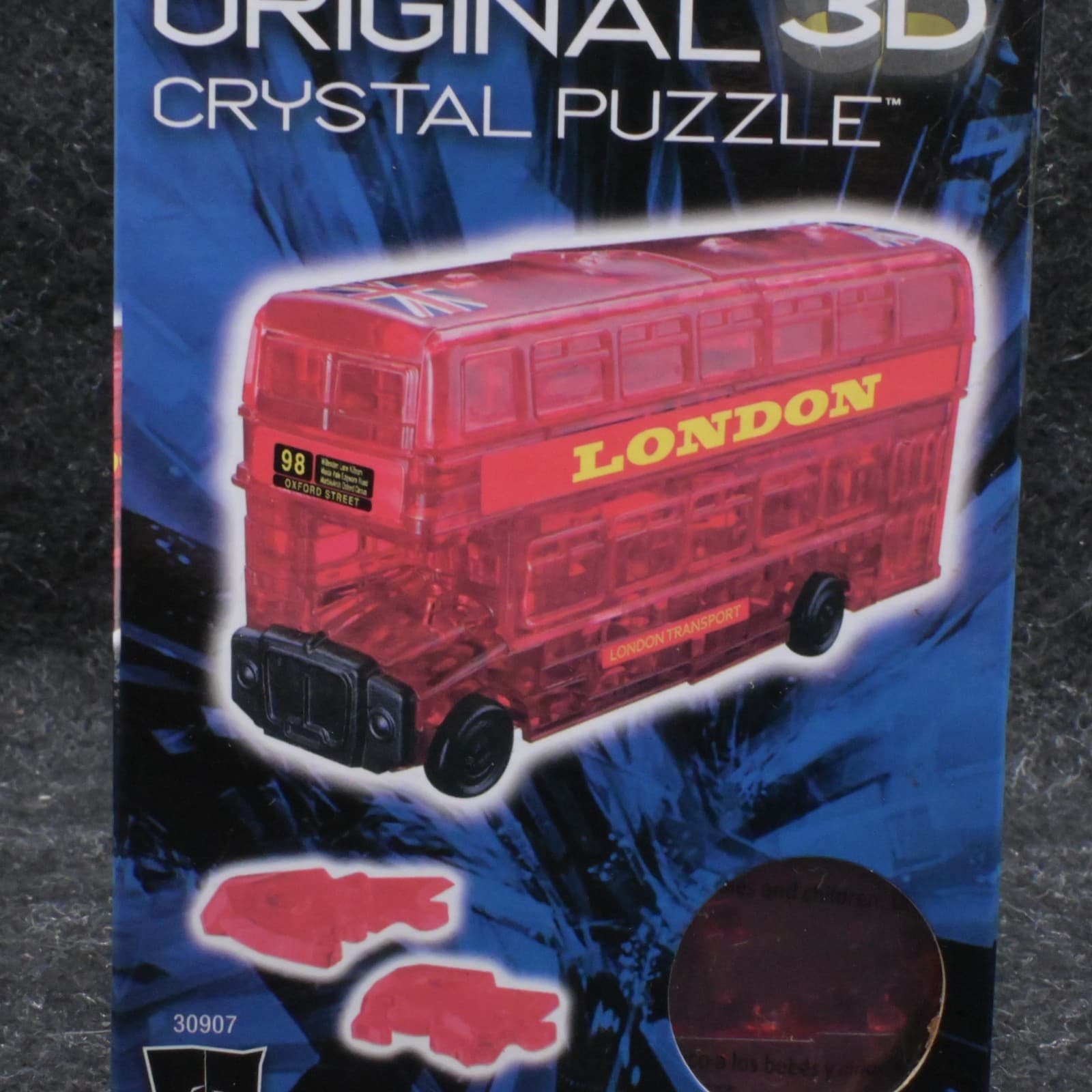 BePuzzled 3D Crystal Puzzle London Bus Red – 53 Piece Level 2 Model Toy - Thumbnail 2