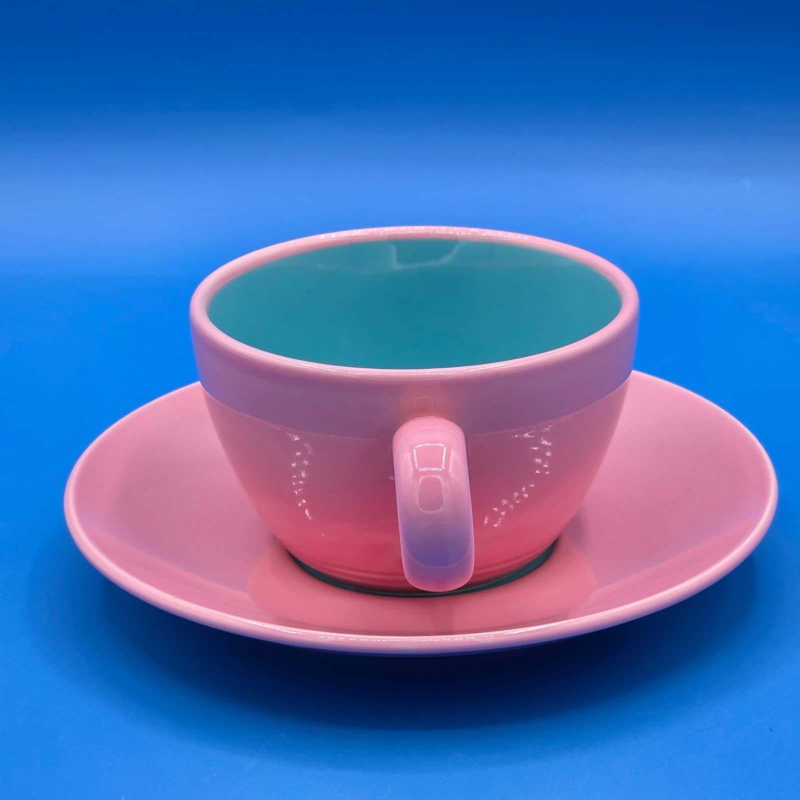 Lindt Stymeist COLORWAYS Pink & Turquois Demitasse Cup & Saucer - Thumbnail 8
