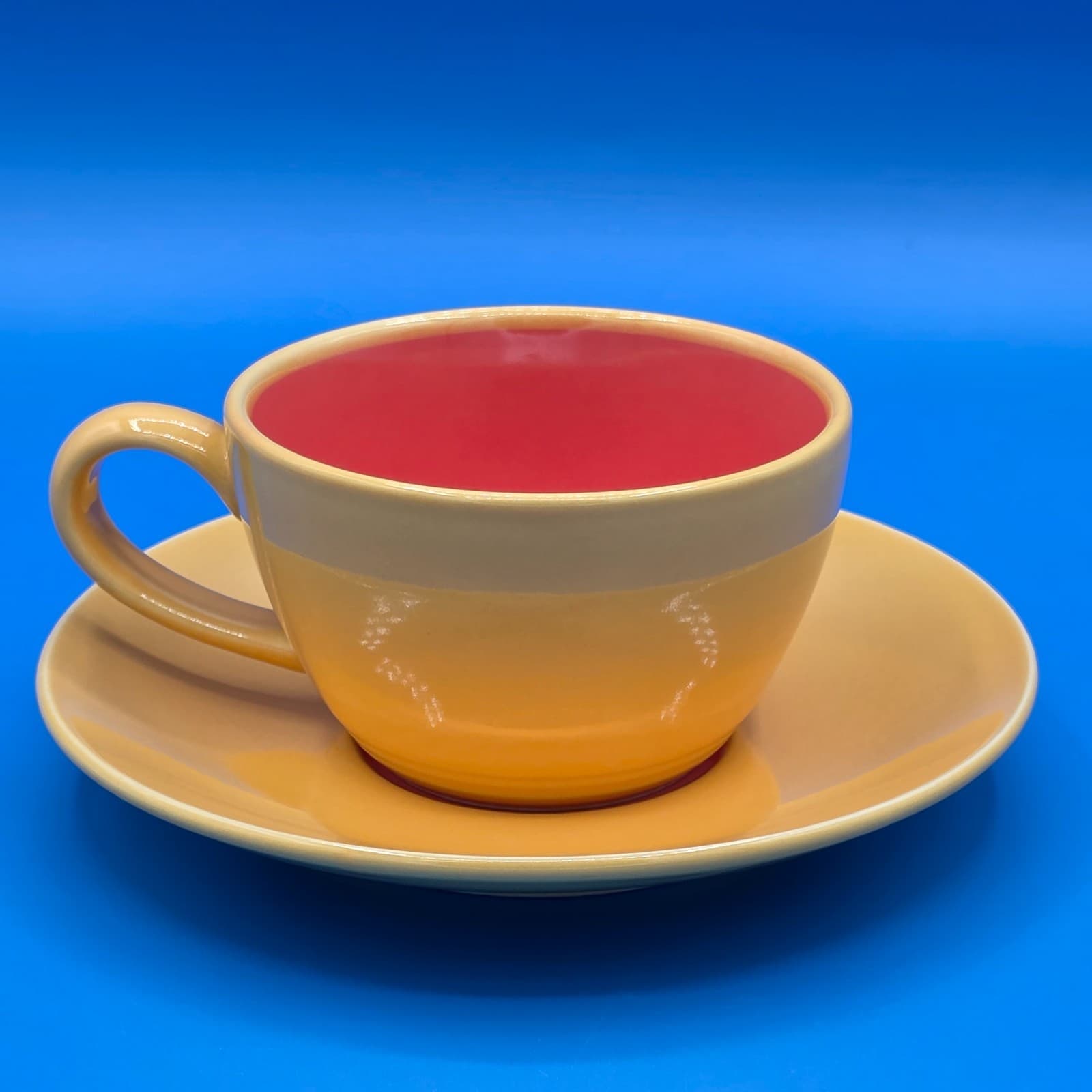 Lindt Stymeist COLORWAYS Yellow & Salmon Demitasse Cup & Saucer - Thumbnail 8