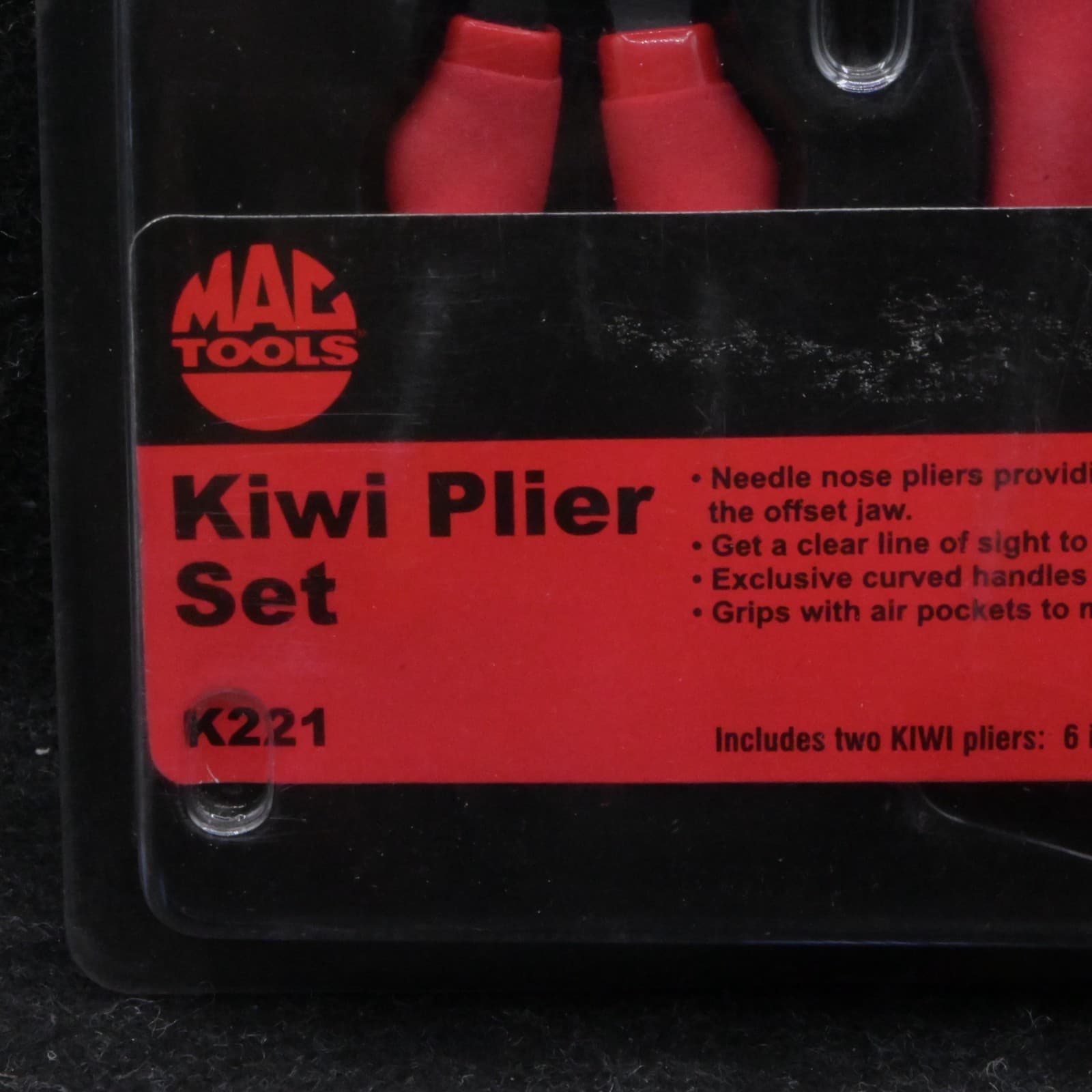 MAC TOOLS K221-8 , K221-6 2 PIECE PISTOL GRIP NEEDLE NOSE PLIER SET B502 - Thumbnail 3