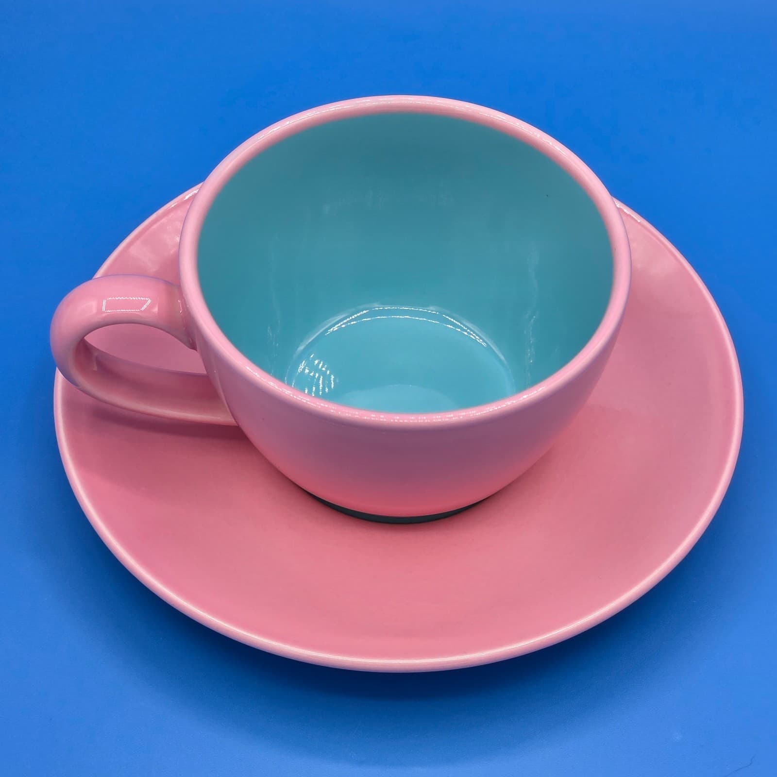 Lindt Stymeist COLORWAYS Pink & Turquois Demitasse Cup & Saucer - Thumbnail 9