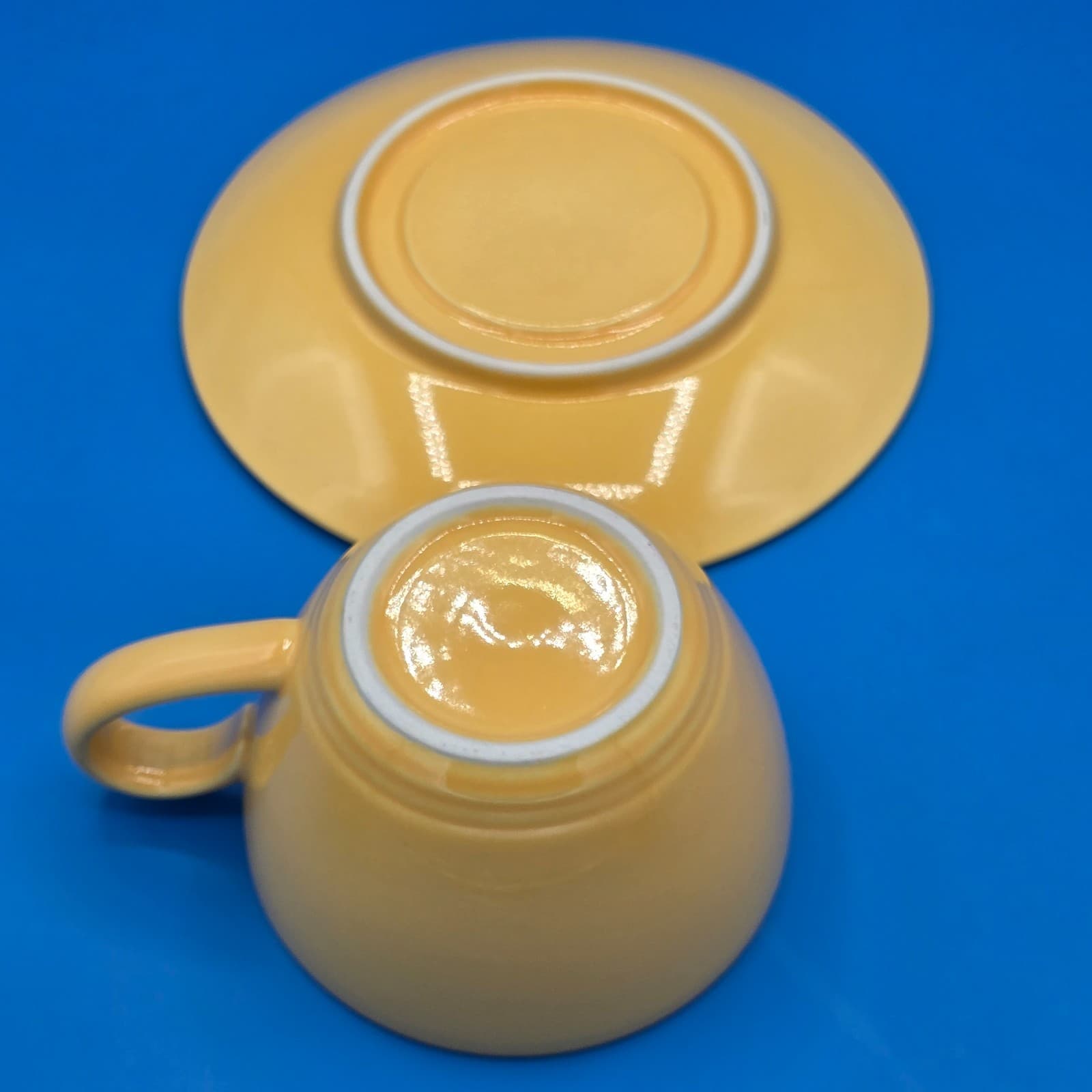 Lindt Stymeist COLORWAYS Yellow & Salmon Demitasse Cup & Saucer - Thumbnail 5