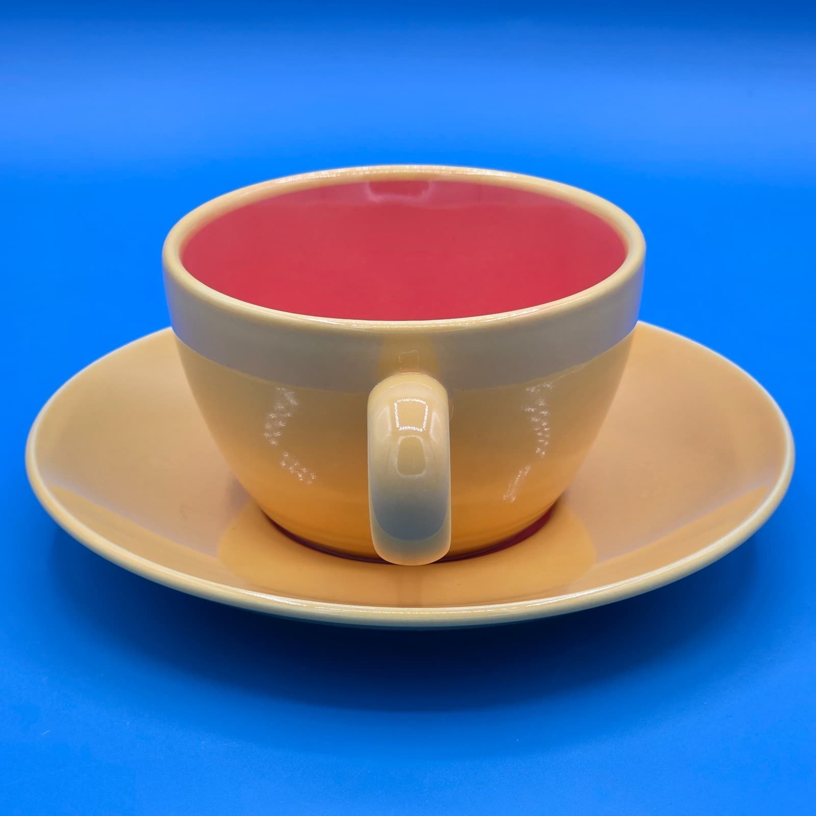 Lindt Stymeist COLORWAYS Yellow & Salmon Demitasse Cup & Saucer - Thumbnail 7