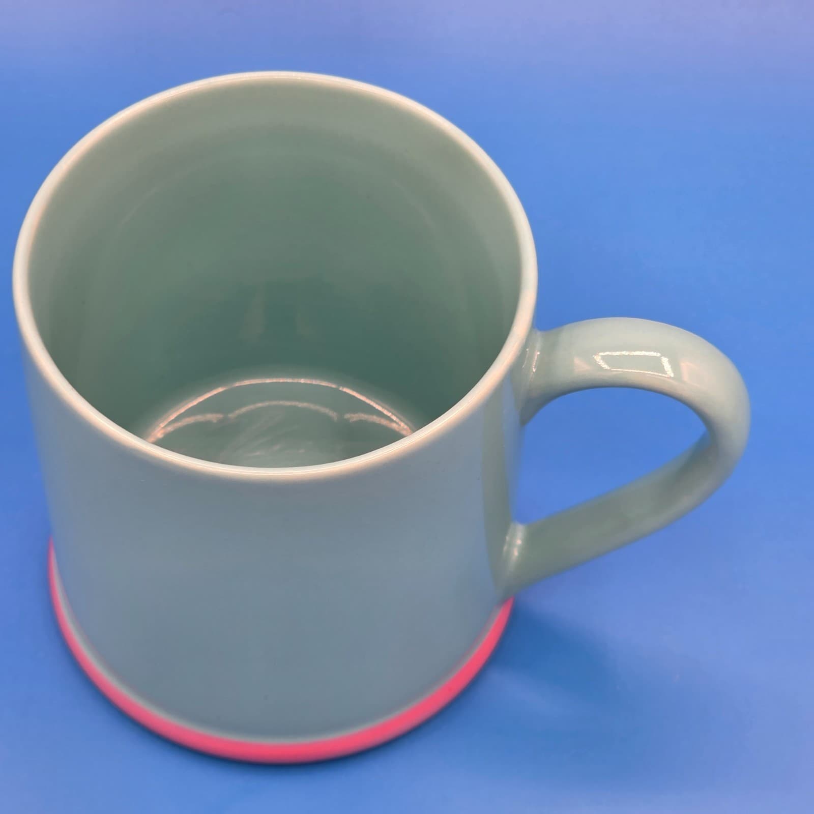 Vintage Lindt Stymeist Japan Colorways Turquois & Pink Ceramic Coffee Mug - Thumbnail 6