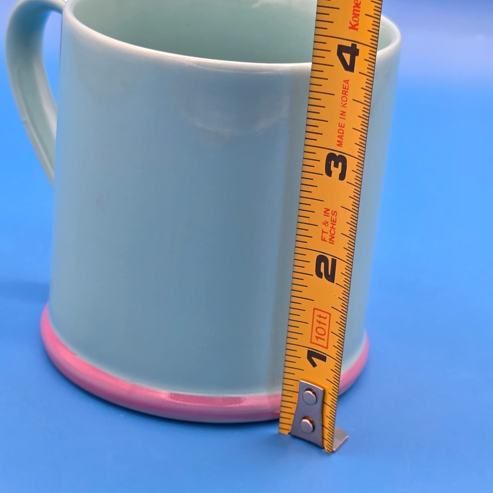 Vintage Lindt Stymeist Japan Colorways Turquois & Pink Ceramic Coffee Mug - Thumbnail 8
