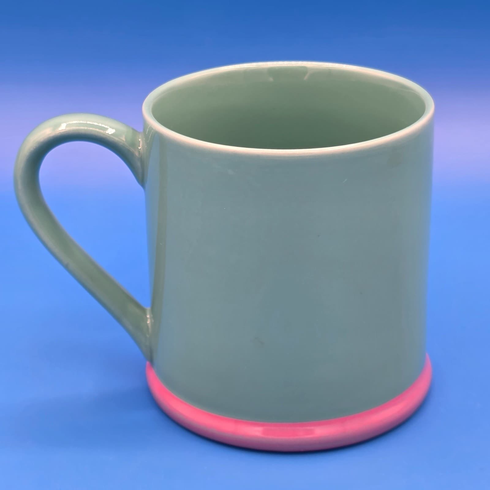 Vintage Lindt Stymeist Japan Colorways Turquois & Pink Ceramic Coffee Mug - Thumbnail 6