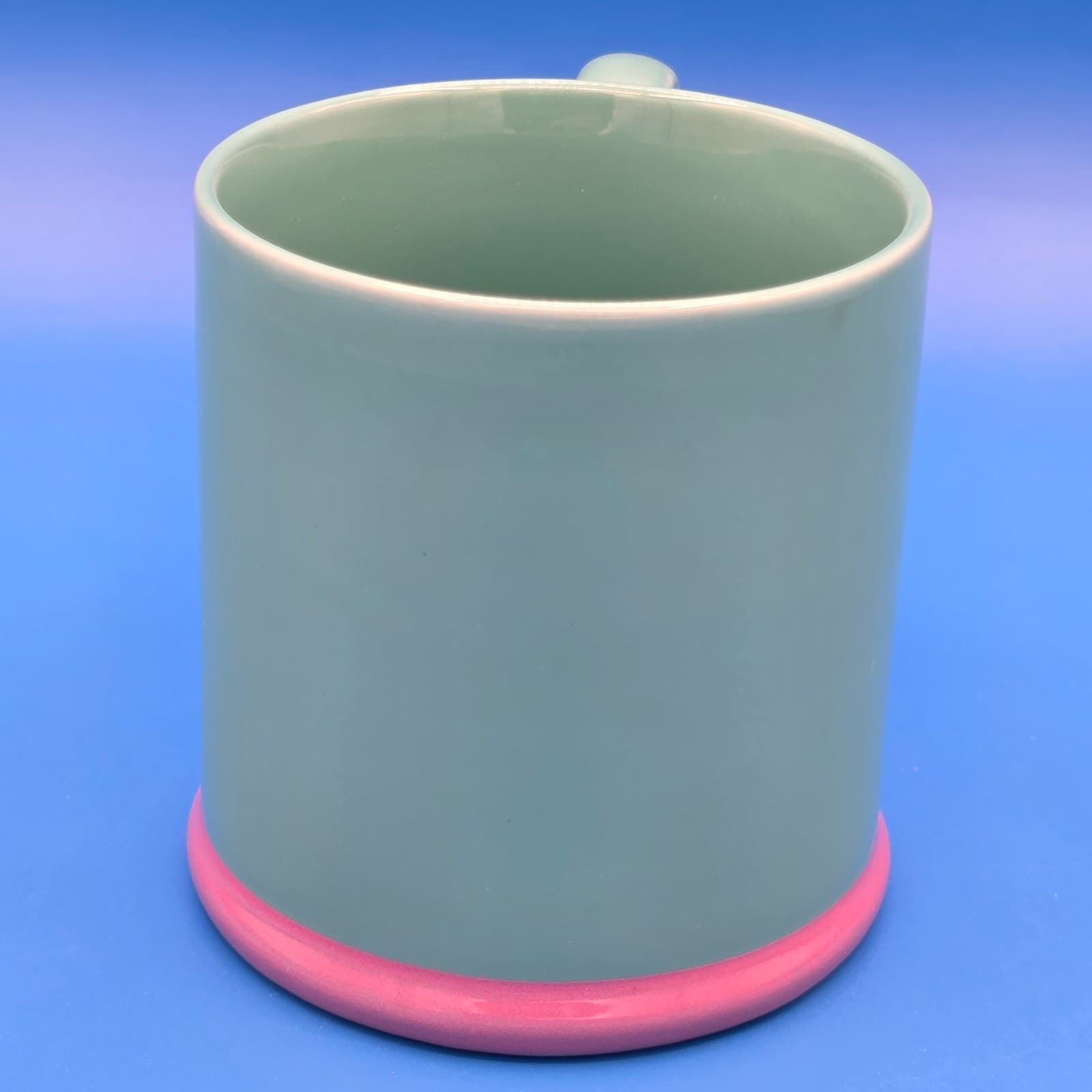 Vintage Lindt Stymeist Japan Colorways Turquois & Pink Ceramic Coffee Mug - Thumbnail 7
