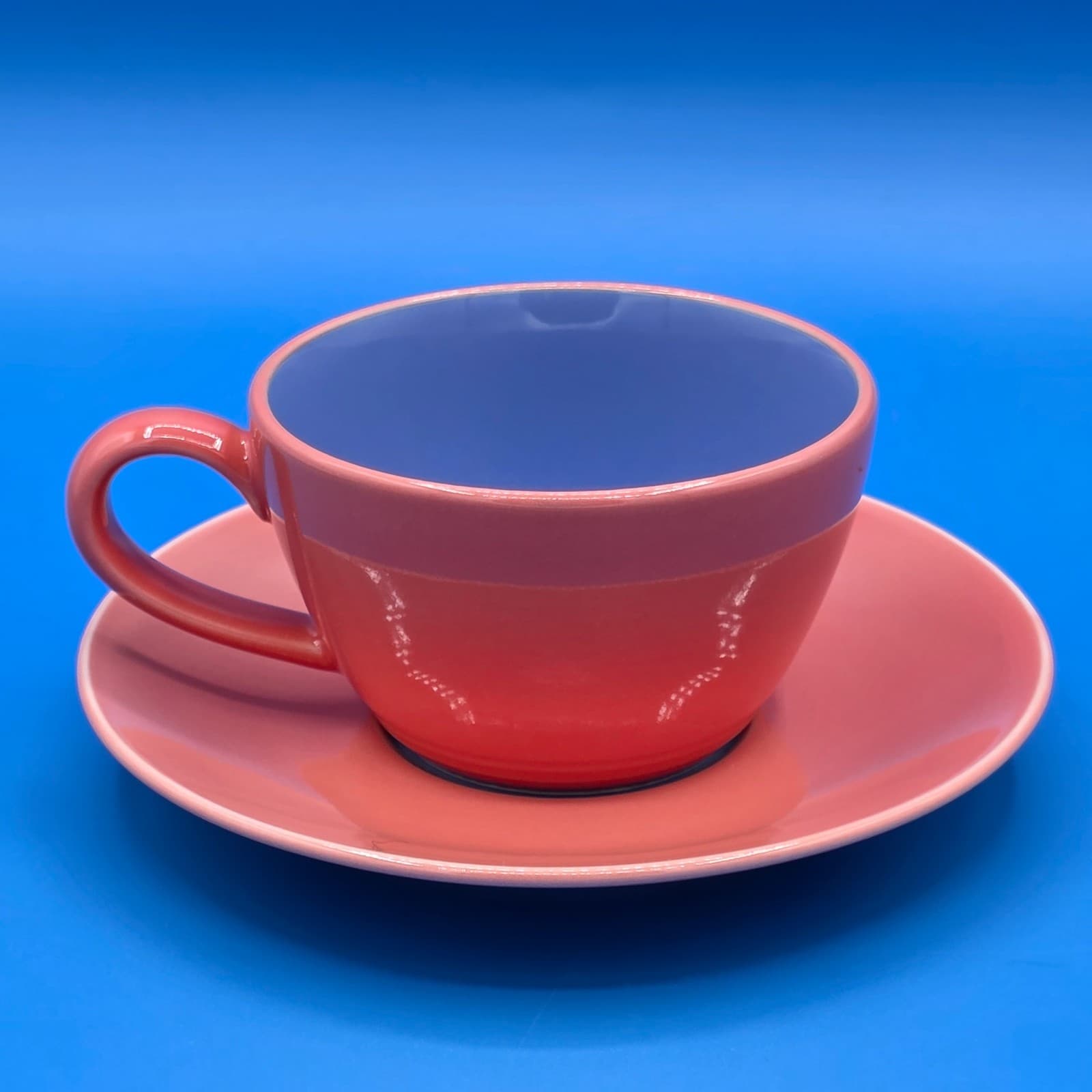 Lindt Stymeist COLORWAYS Salmon & Blue Demitasse Cup & Saucer - Thumbnail 8
