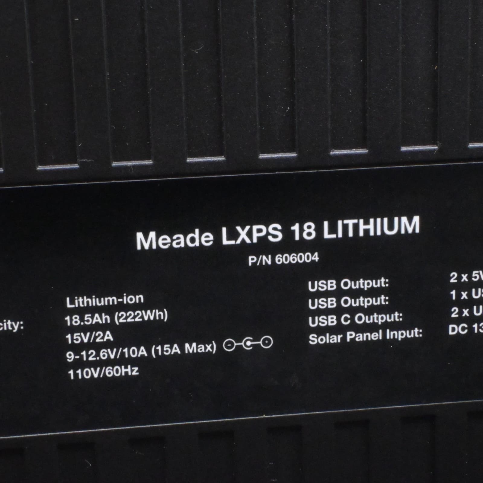 Meade LXPS 18 Lithium 12V Rechargeable Power Supply - Thumbnail 12