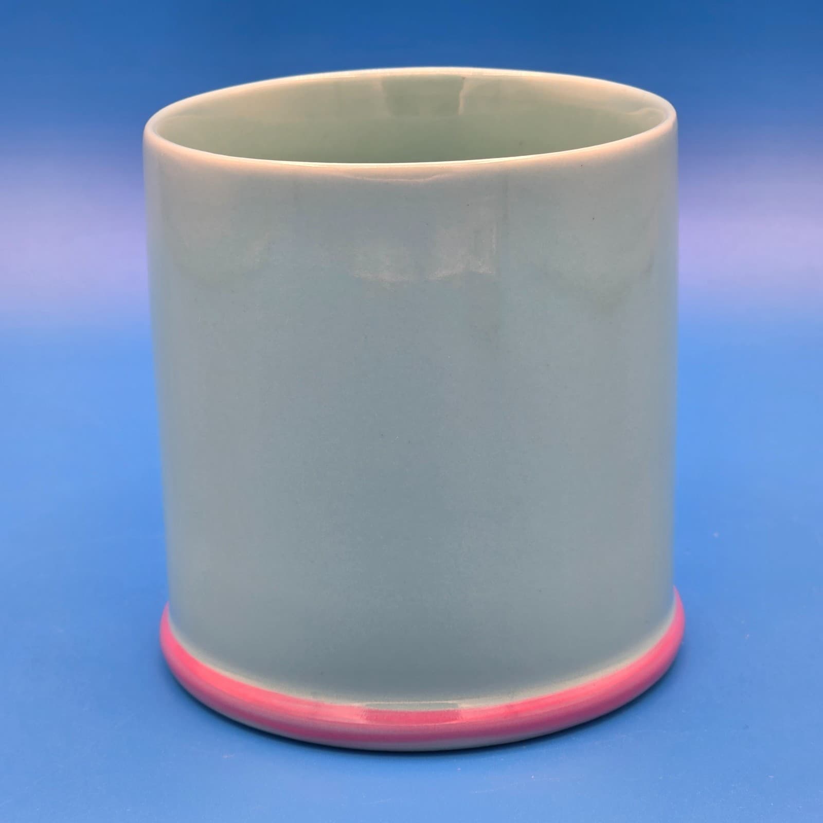 Vintage Lindt Stymeist Japan Colorways Turquois & Pink Ceramic Coffee Mug - Thumbnail 5