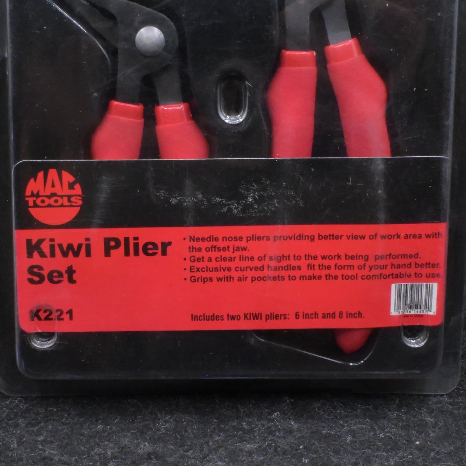 MAC TOOLS K221-8 , K221-6 2 PIECE PISTOL GRIP NEEDLE NOSE PLIER SET B502 - Thumbnail 2