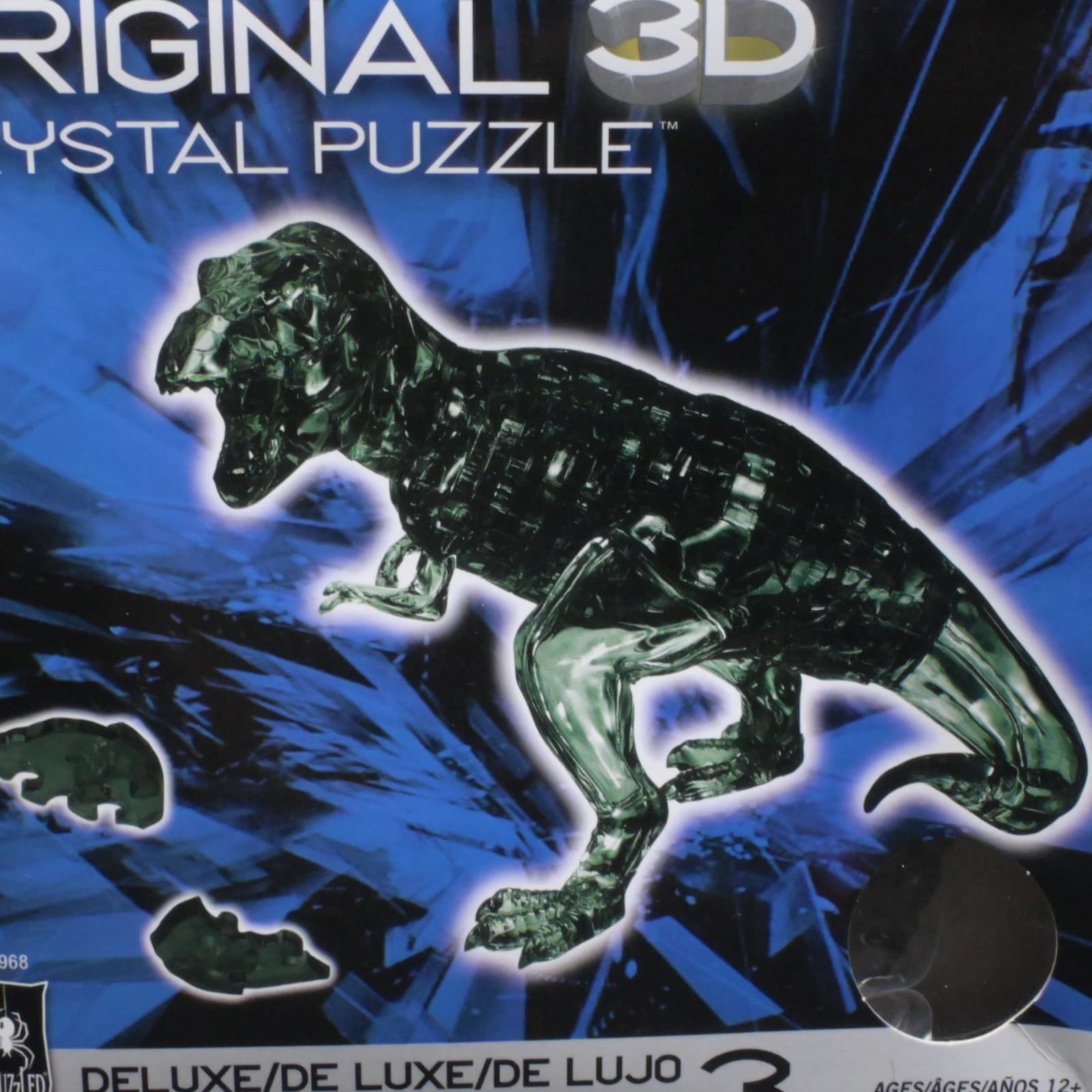 Bepuzzled Original 3D Crystal Puzzle Deluxe T-Rex Dinosaur Green BRAND NEW - Thumbnail 2