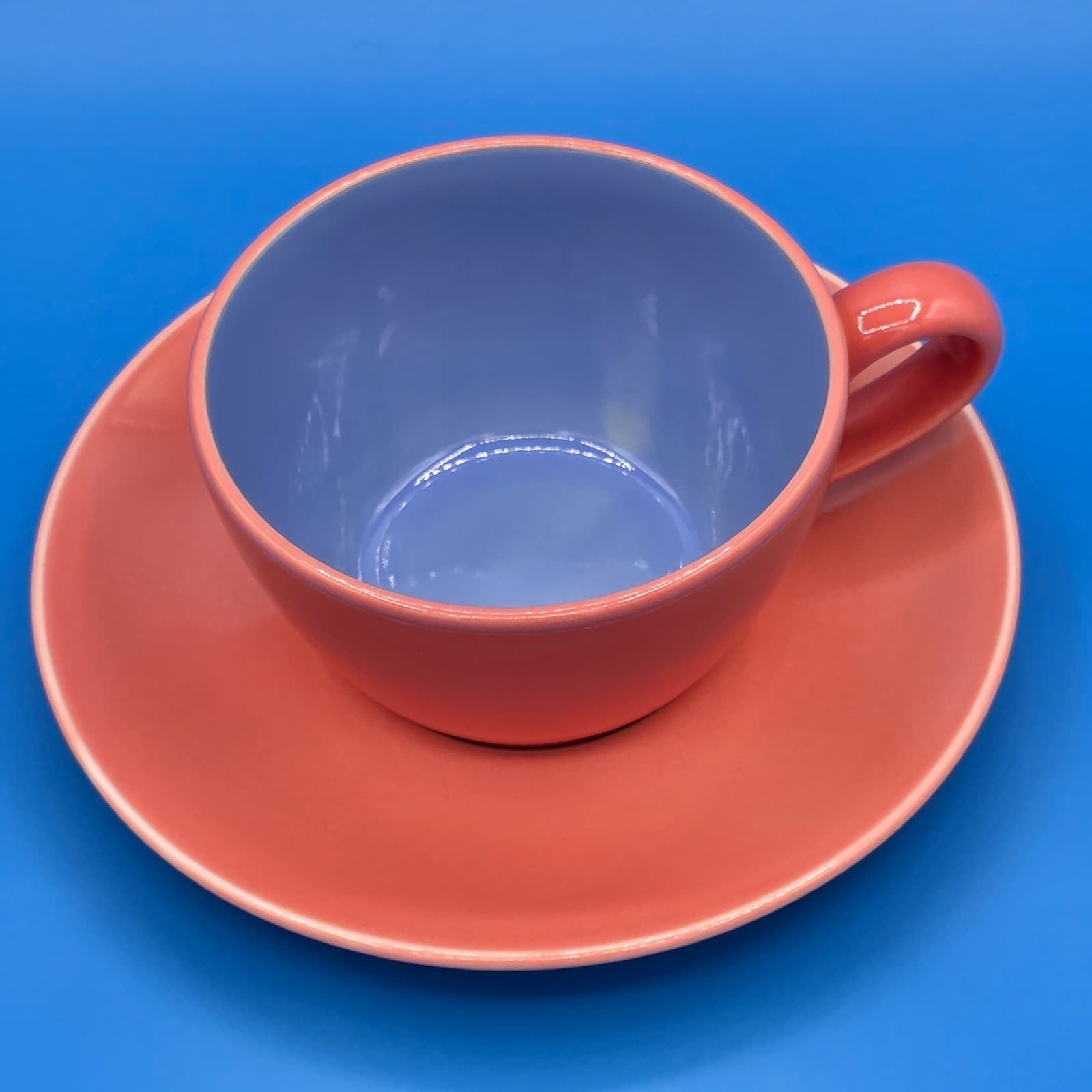 Lindt Stymeist COLORWAYS Salmon & Blue Demitasse Cup & Saucer - Thumbnail 2