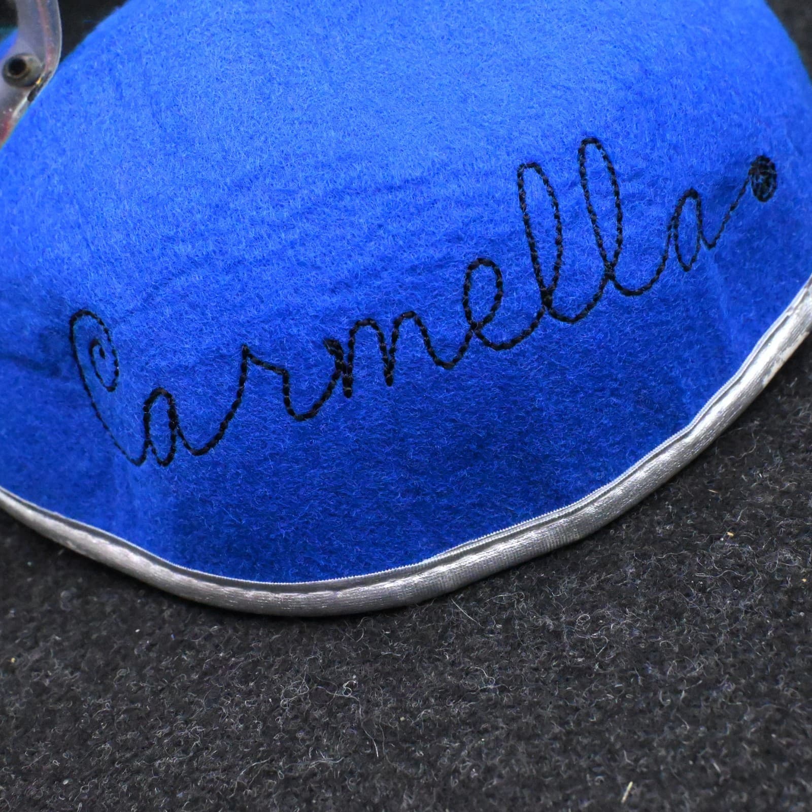 NAME STITCHED Disneyland Mickey Ear Hat 60TH ANNIVERSARY BLUE MICKEY EAR DIAMOND - Thumbnail 4