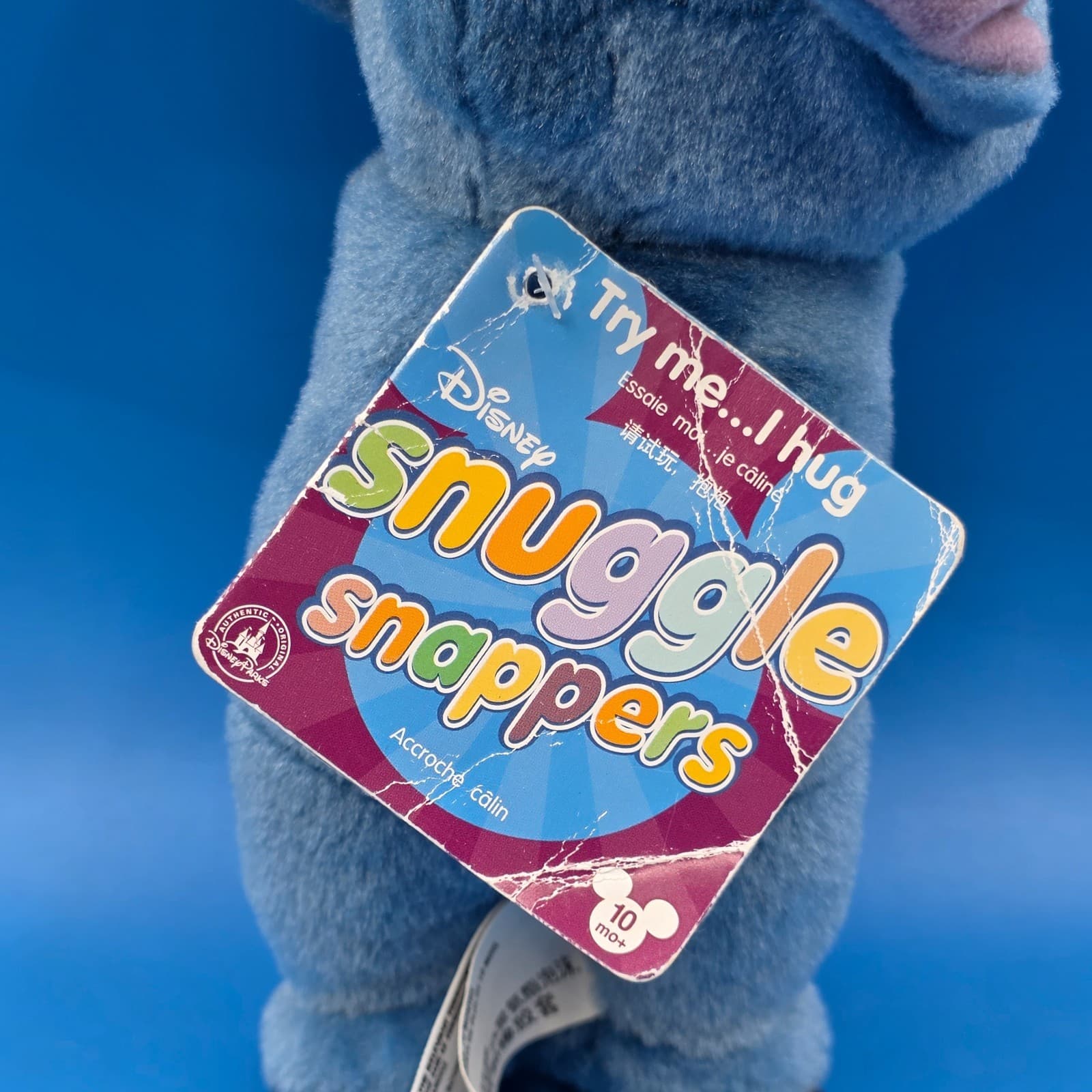 Disney Parks Lilo & Stitch Snuggle Snappers Hugger Blue Plush Slap Bracelet - Thumbnail 6