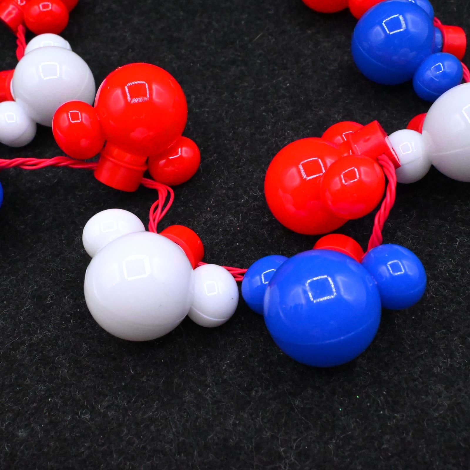 Disney Parks Mickey Mouse Colored Christmas Light up Glow Necklace String Lights - Thumbnail 2