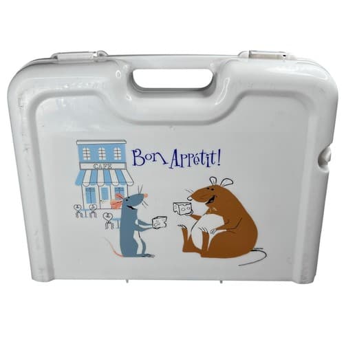 Rare Disney Store Ratatouille Bon Appetit Portable Folding Lap Desk Storage Case - Thumbnail 2