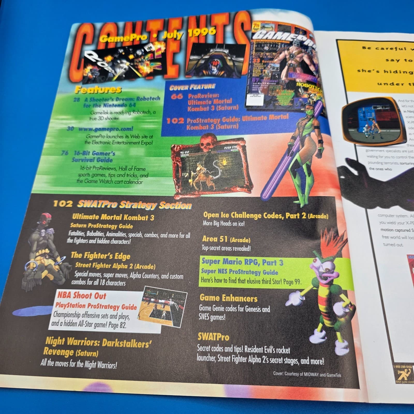 GamePro MAG Issue#94 (Jul 96) 7th Anniv Ed - Ult Mortal Kombat, N64, Tekken 2 PC - Thumbnail 2