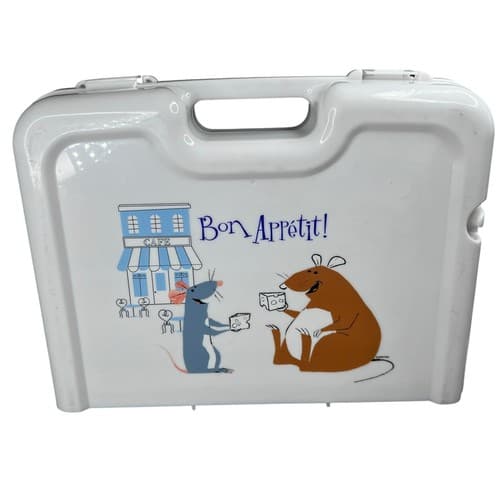 Rare Disney Store Ratatouille Bon Appetit Portable Folding Lap Desk Storage Case - Thumbnail 5