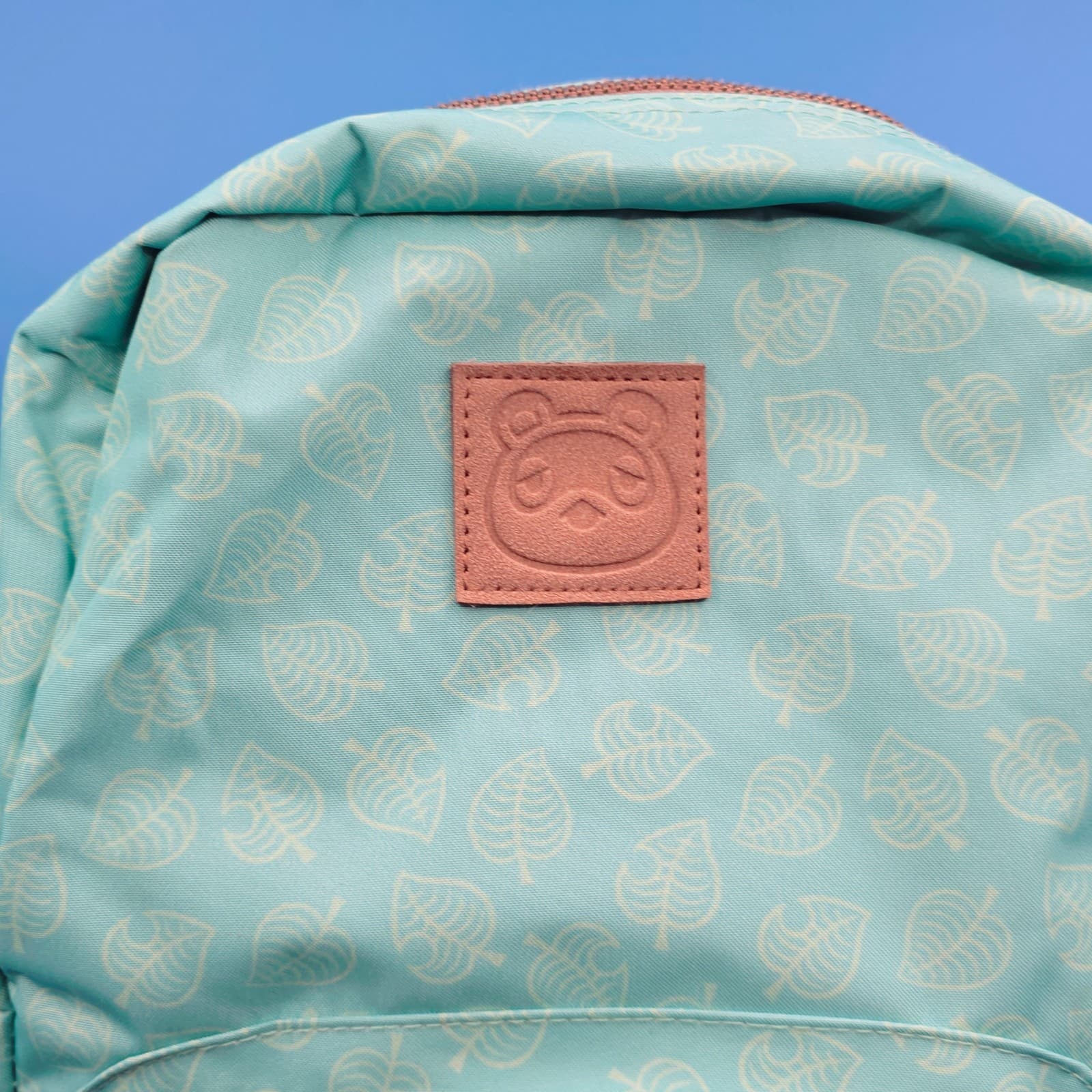 Animal Crossing New Horizons Nintendo Switch Mini Backpack Teal Leaves - Thumbnail 2