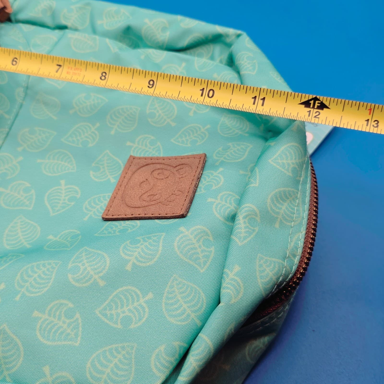 Animal Crossing New Horizons Nintendo Switch Mini Backpack Teal Leaves - Thumbnail 13
