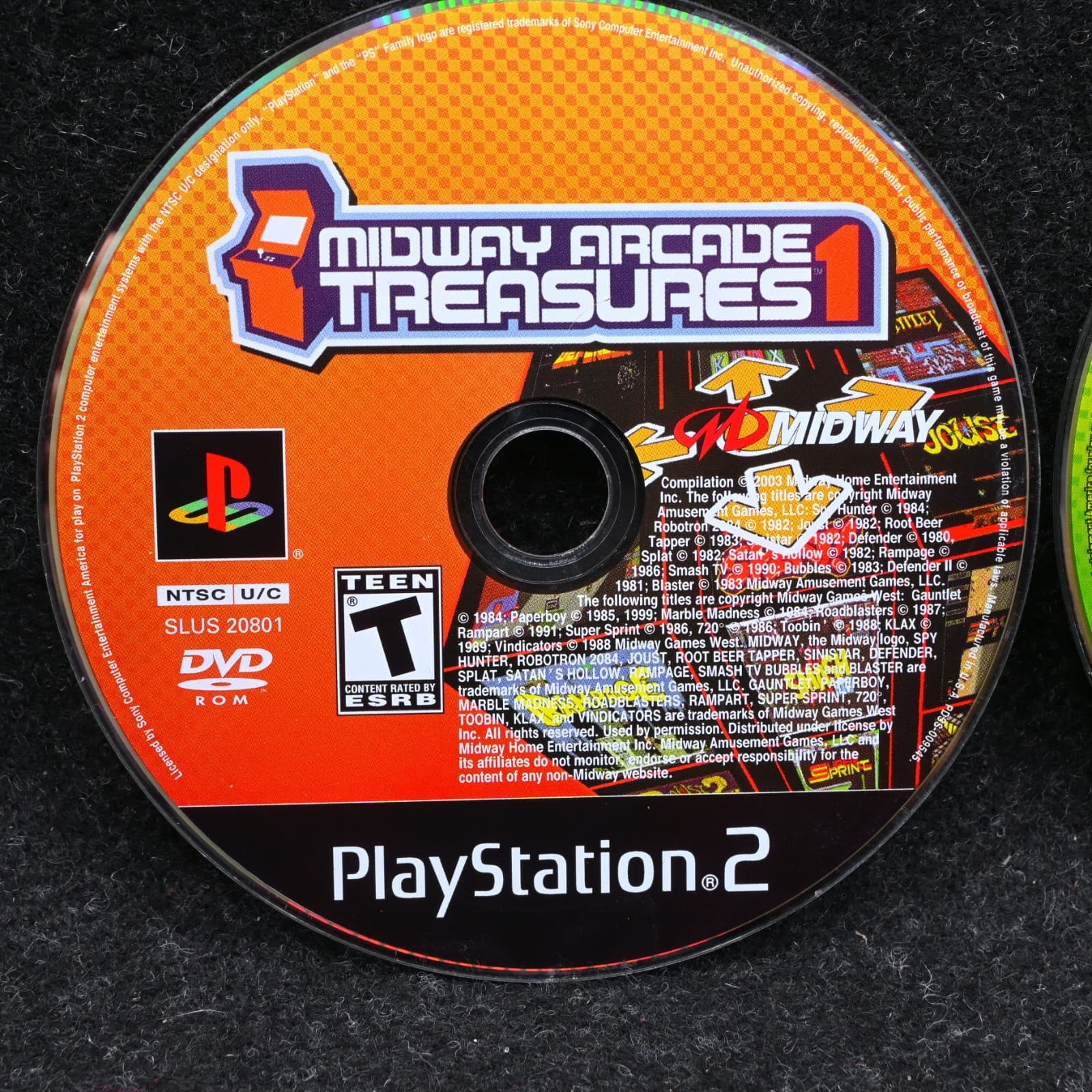Midway Arcade Treasures 1 and 2 PS2 PlayStation 2 Disc Only - Thumbnail 3