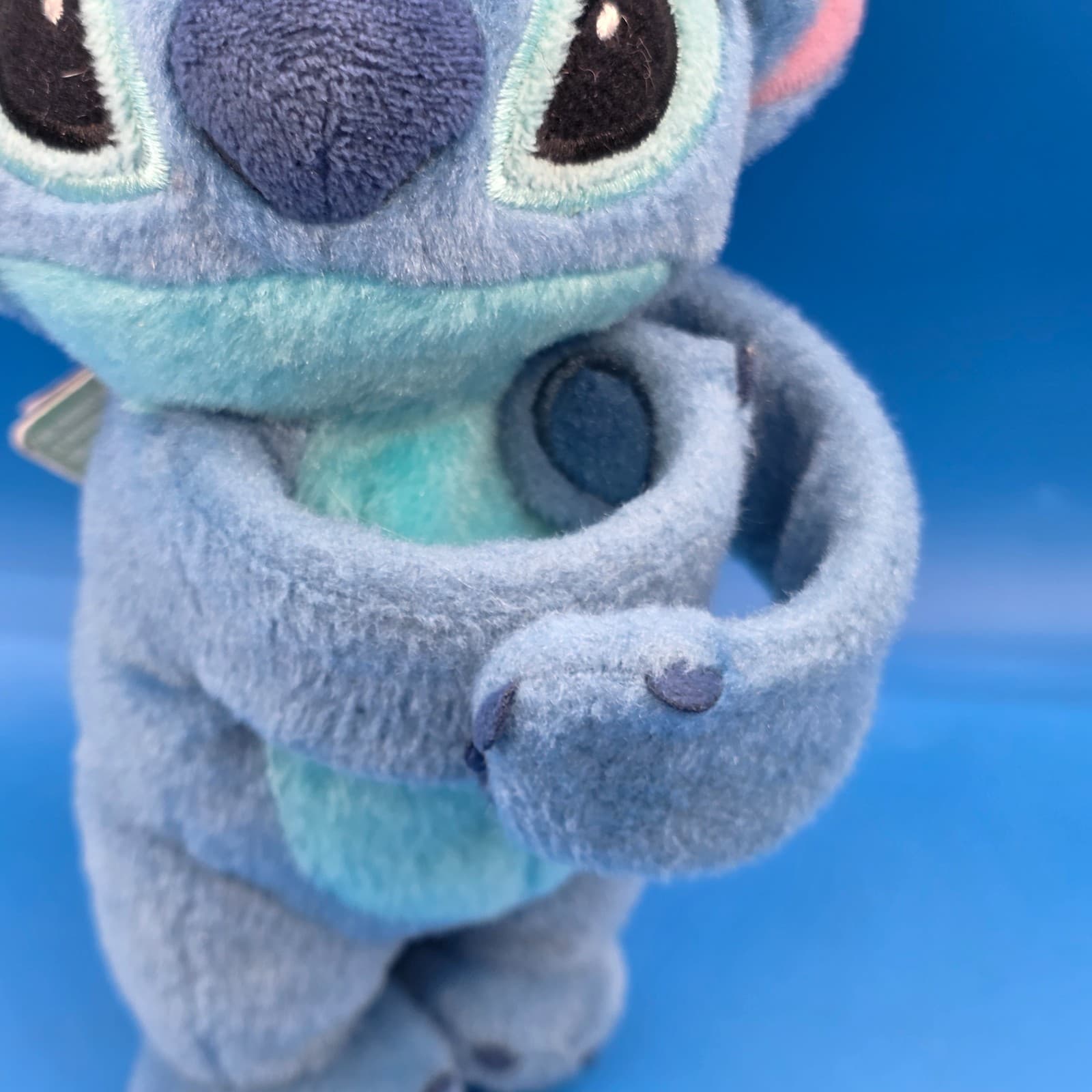 Disney Parks Lilo & Stitch Snuggle Snappers Hugger Blue Plush Slap Bracelet - Thumbnail 5