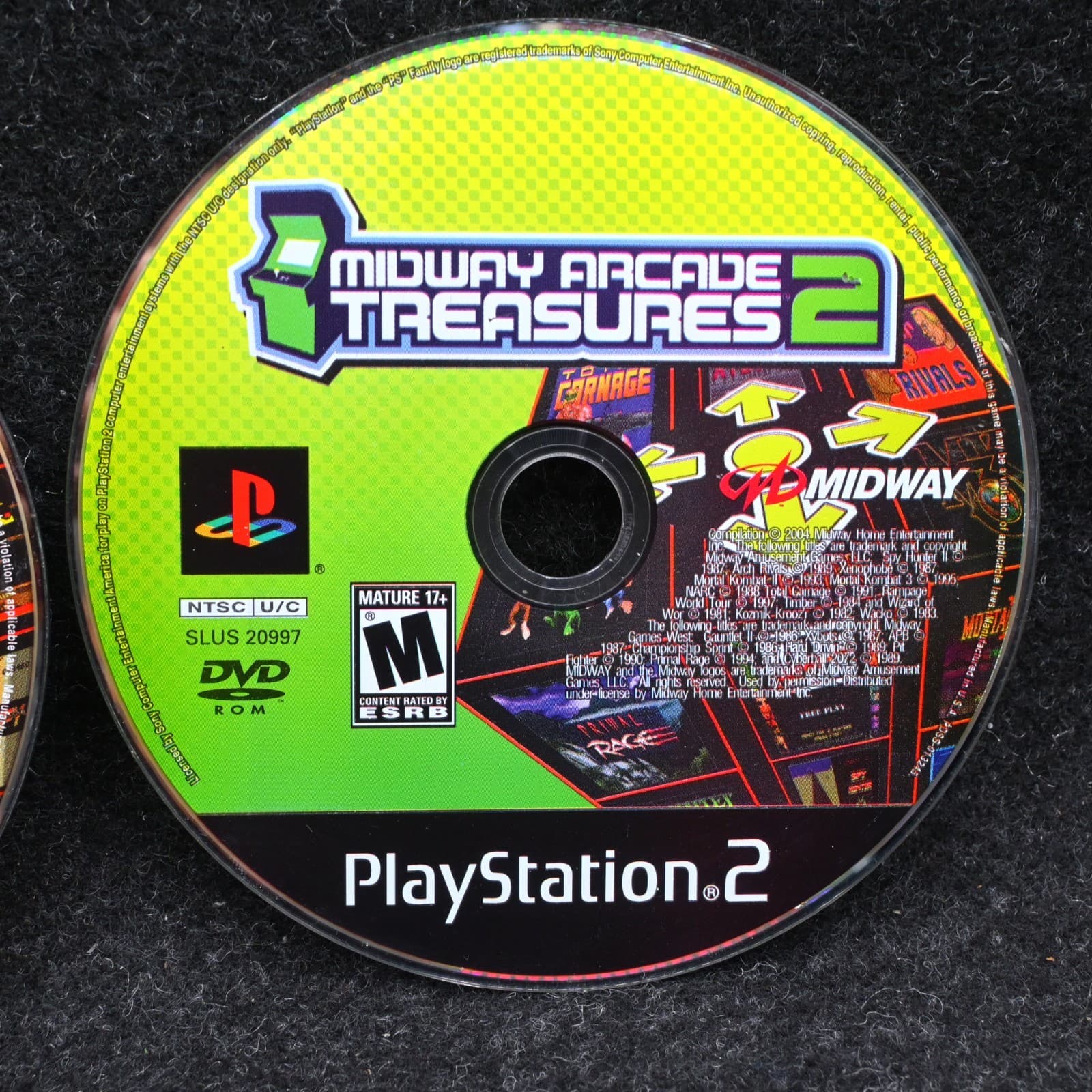 Midway Arcade Treasures 1 and 2 PS2 PlayStation 2 Disc Only - Thumbnail 2
