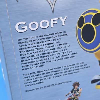 NEW Disney Kingdom Hearts Gallery Gamestop Exclusive Goofy Statue Diamond Select - Thumbnail 4