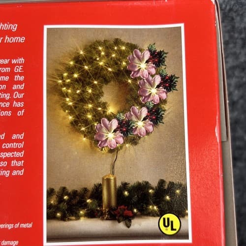 VTG 2001 General Electric Holiday Classic 20 Lights 4 Mauve Magnolia 6ft RARE - Thumbnail 7