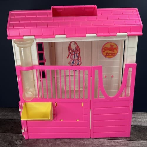Vintage 1995 Barbie Feeding Fun Stable Playset & Accessories Not Complete - Thumbnail 6