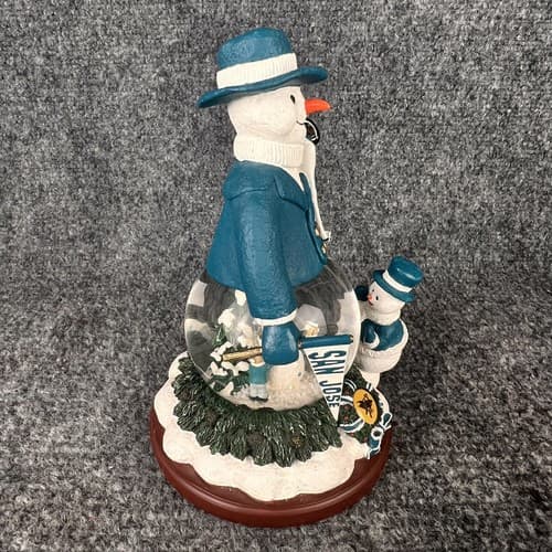 2002 Memory Company NHL San Jose Sharks 2nd Limited Series Snowman Snow Globe - Thumbnail 7