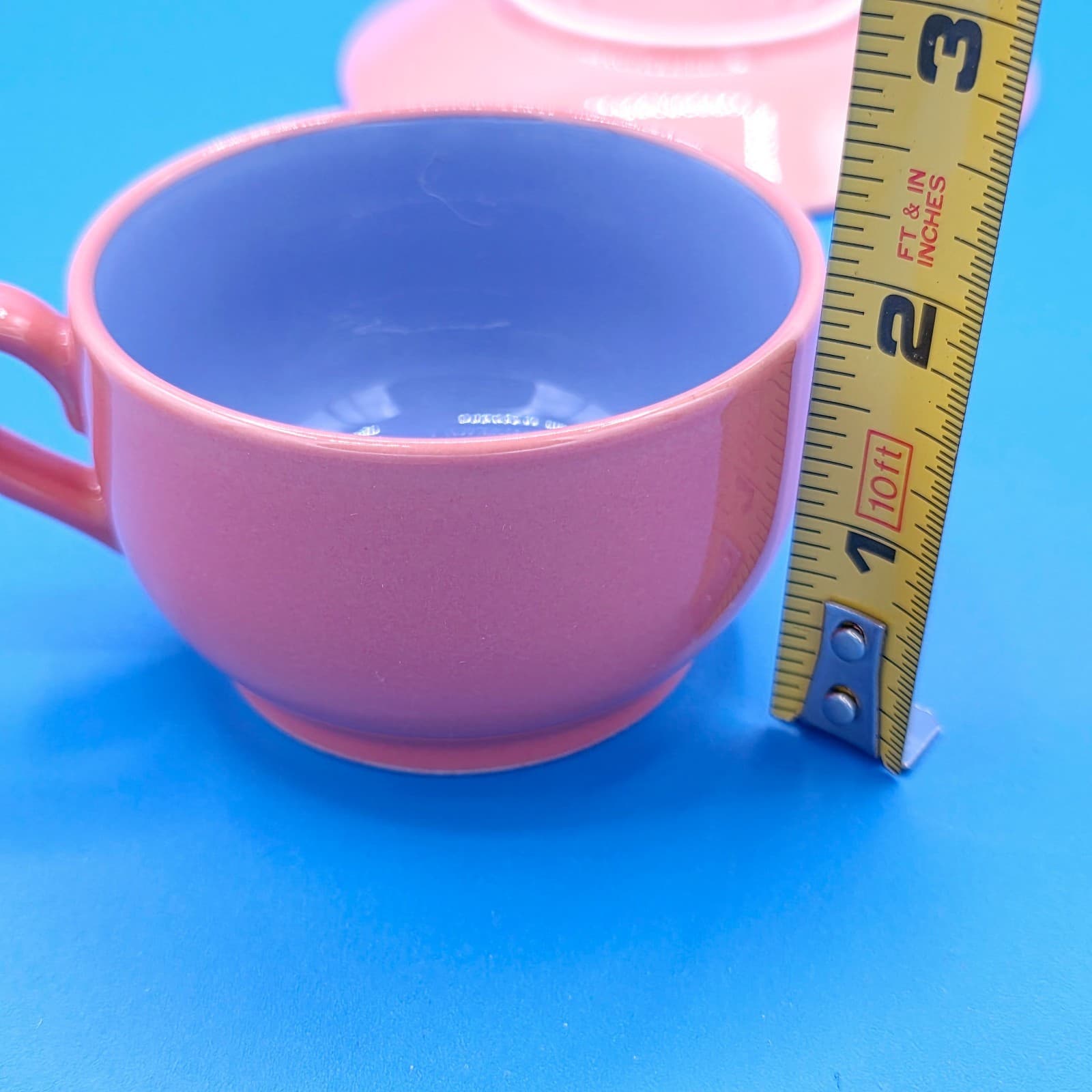 Lindt-Stymeist Colorways Demitasse Espresso Cups and Saucers Set of 2 Pink Blue - Thumbnail 6