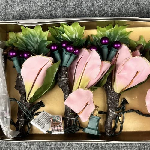 VTG 2001 General Electric Holiday Classic 20 Lights 4 Mauve Magnolia 6ft RARE - Thumbnail 12