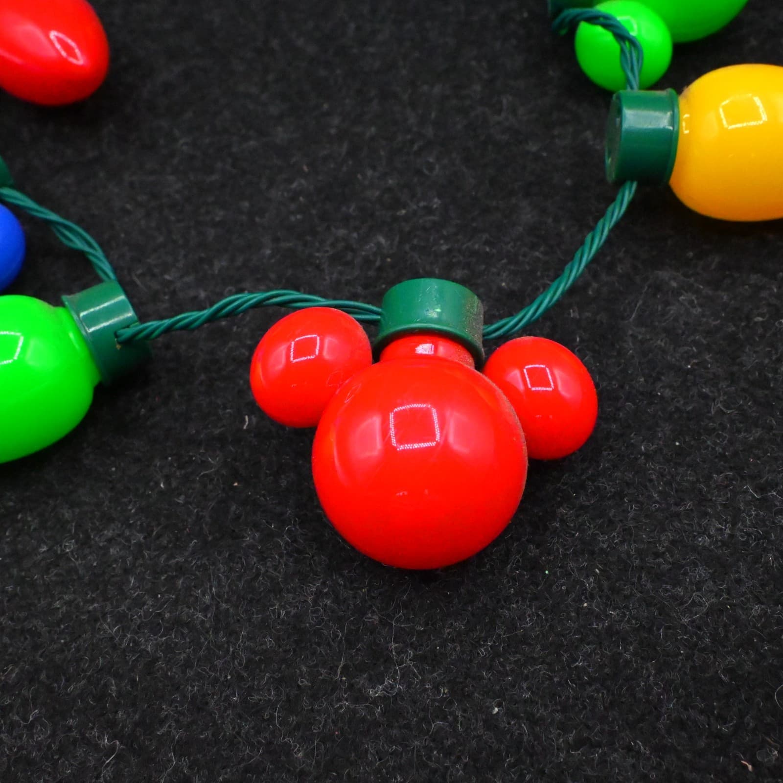 Disney Mickey Mouse Icon Colored Light-Up Holiday Glow Necklace Christmas - Thumbnail 3