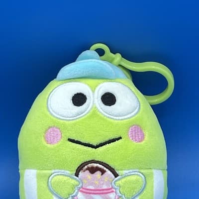 Squishmallows 5" Clip-On Hello Kitty Keroppi Holding Cupcake Plush - Thumbnail 2