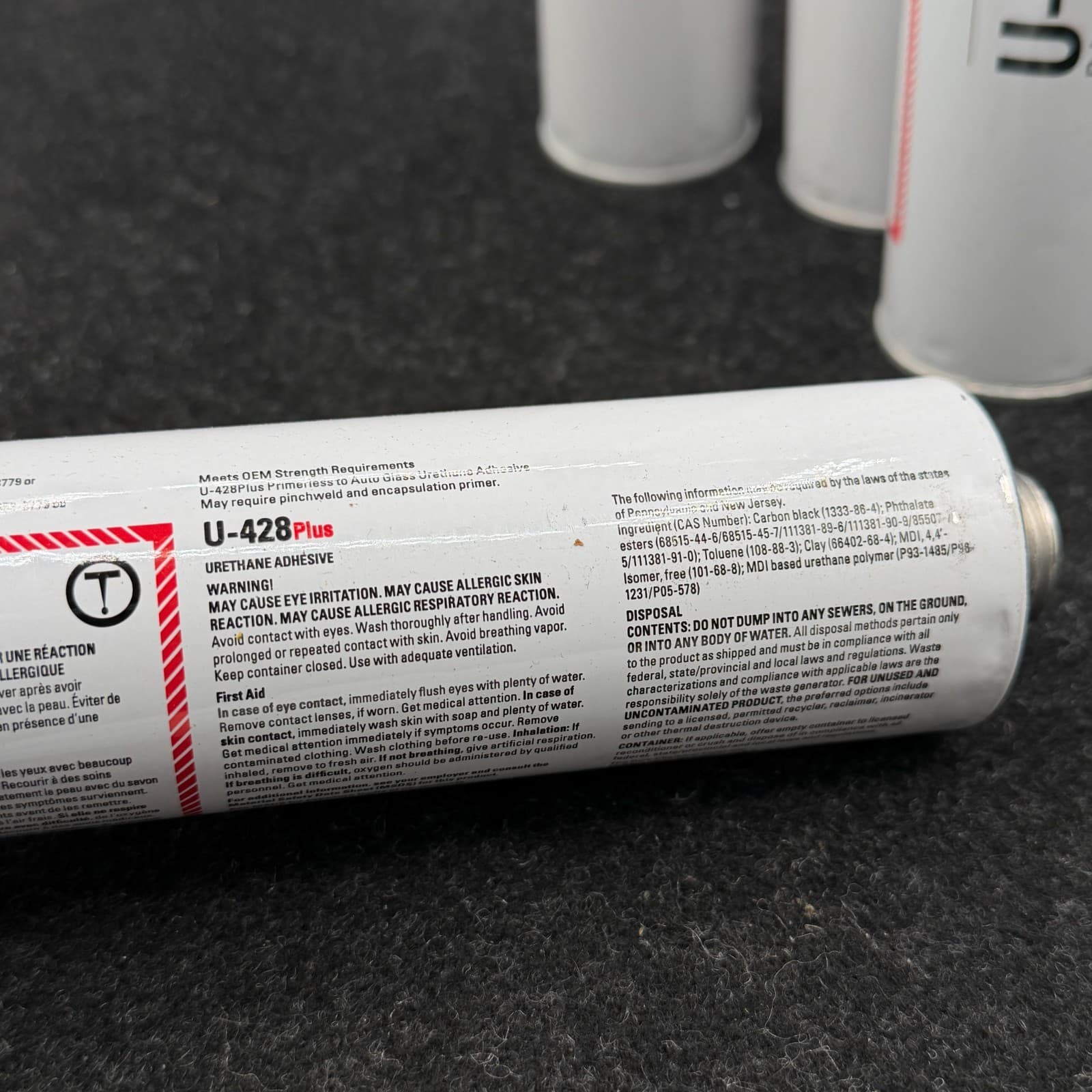 7 X DOW U-428+ Auto Glass Windshield Urethane Primerless Adhesive Glue Sealant - Thumbnail 8