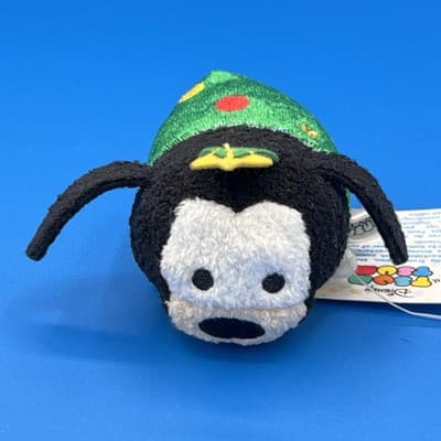 DISNEY Tsum Tsum Mini Goofy Plush 3.5" Christmas Tree Hat Collection 2014 - Thumbnail 3