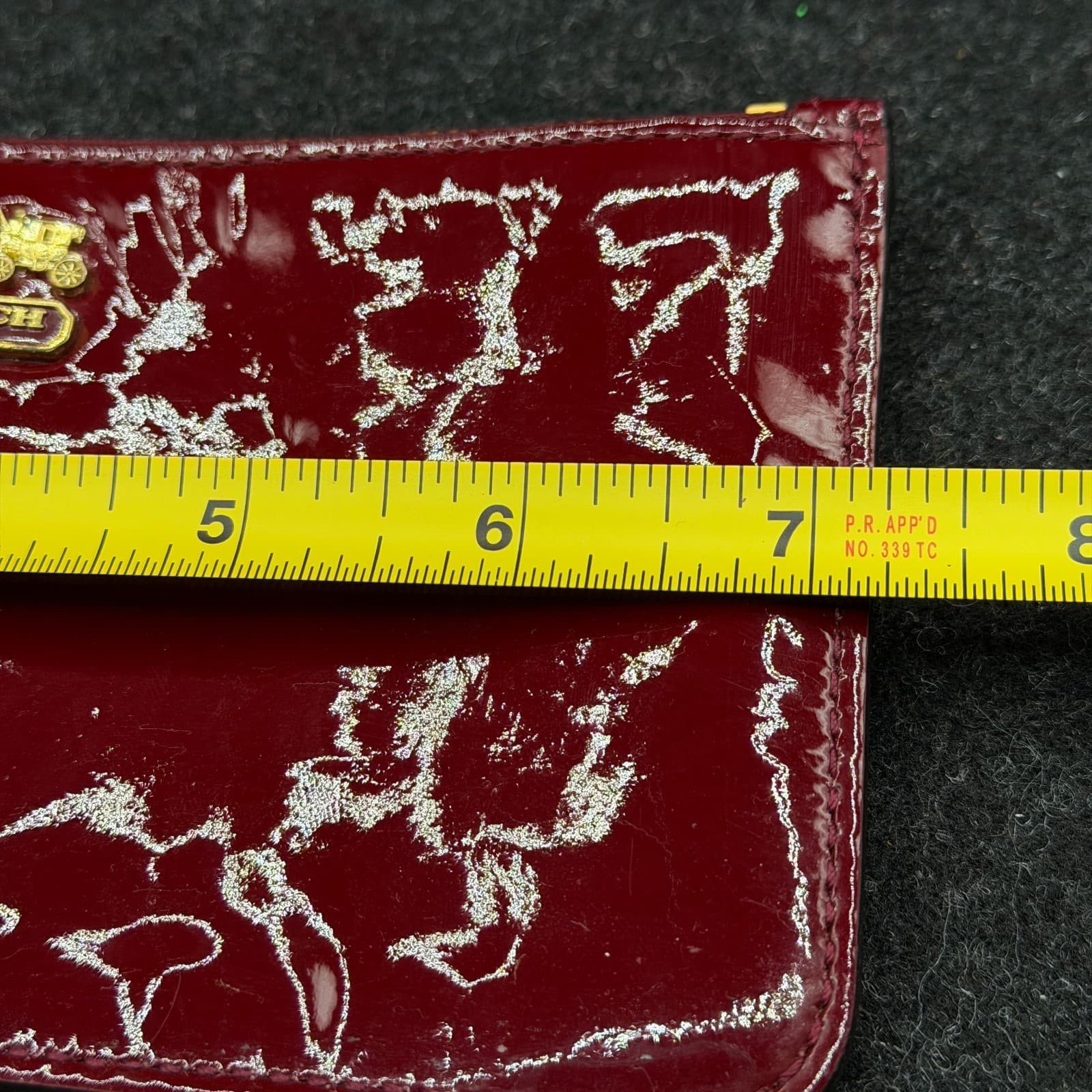 Coach 47941 Madison Crimson Patent Leather Slim Wristlet Wallet - Thumbnail 6