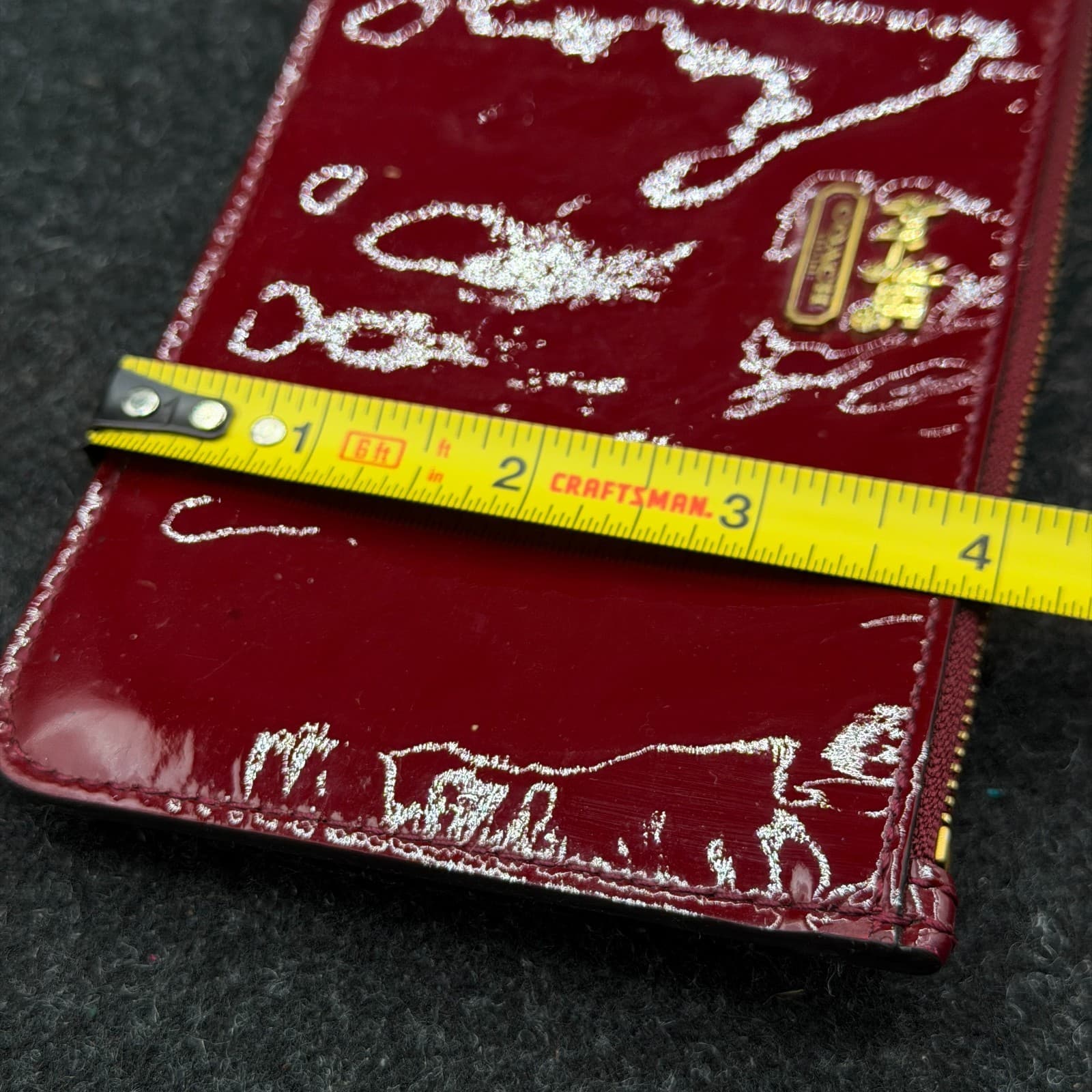Coach 47941 Madison Crimson Patent Leather Slim Wristlet Wallet - Thumbnail 5