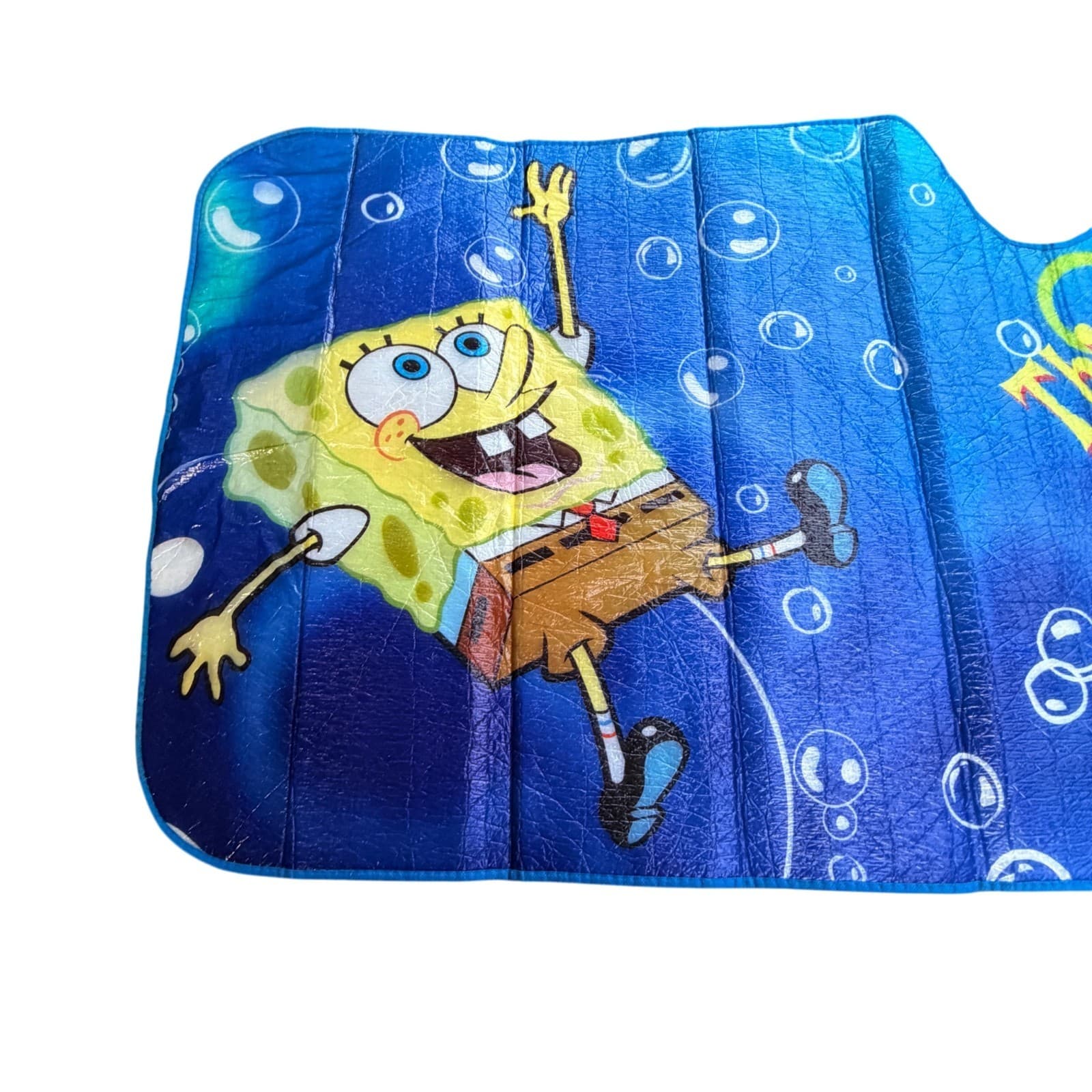 SpongeBob Auto Sun Shade for Car Windshield 'This Is The Best Day Ever' 2002 HTF - Thumbnail 2