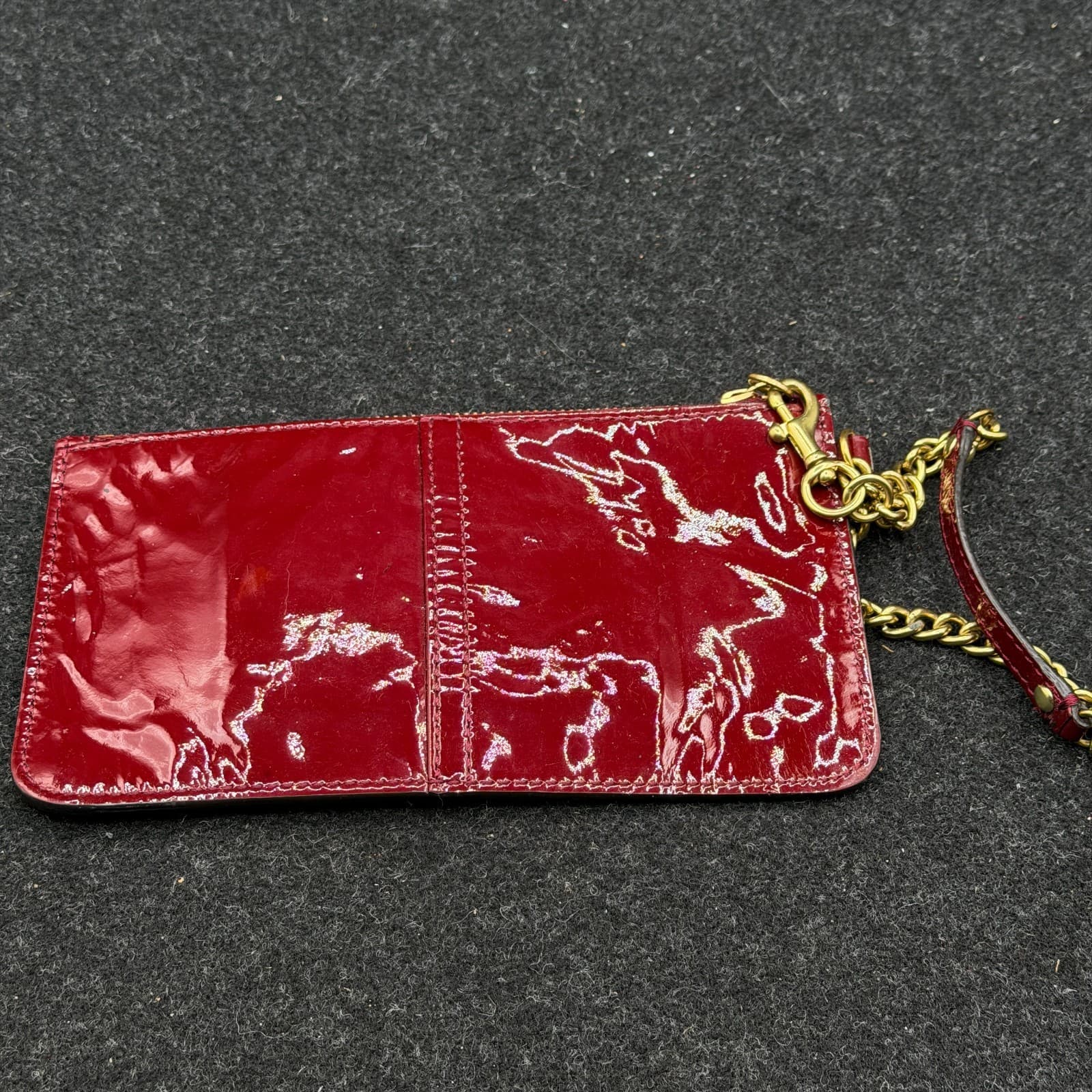 Coach 47941 Madison Crimson Patent Leather Slim Wristlet Wallet - Thumbnail 3