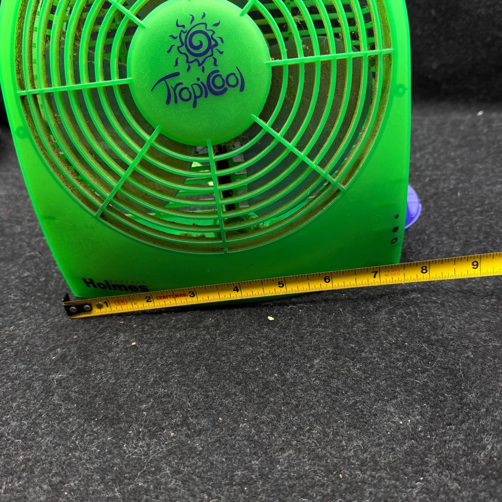 90s Holmes Tropicool Desktop Electric Fan Green Vintage Tested Works - Thumbnail 5